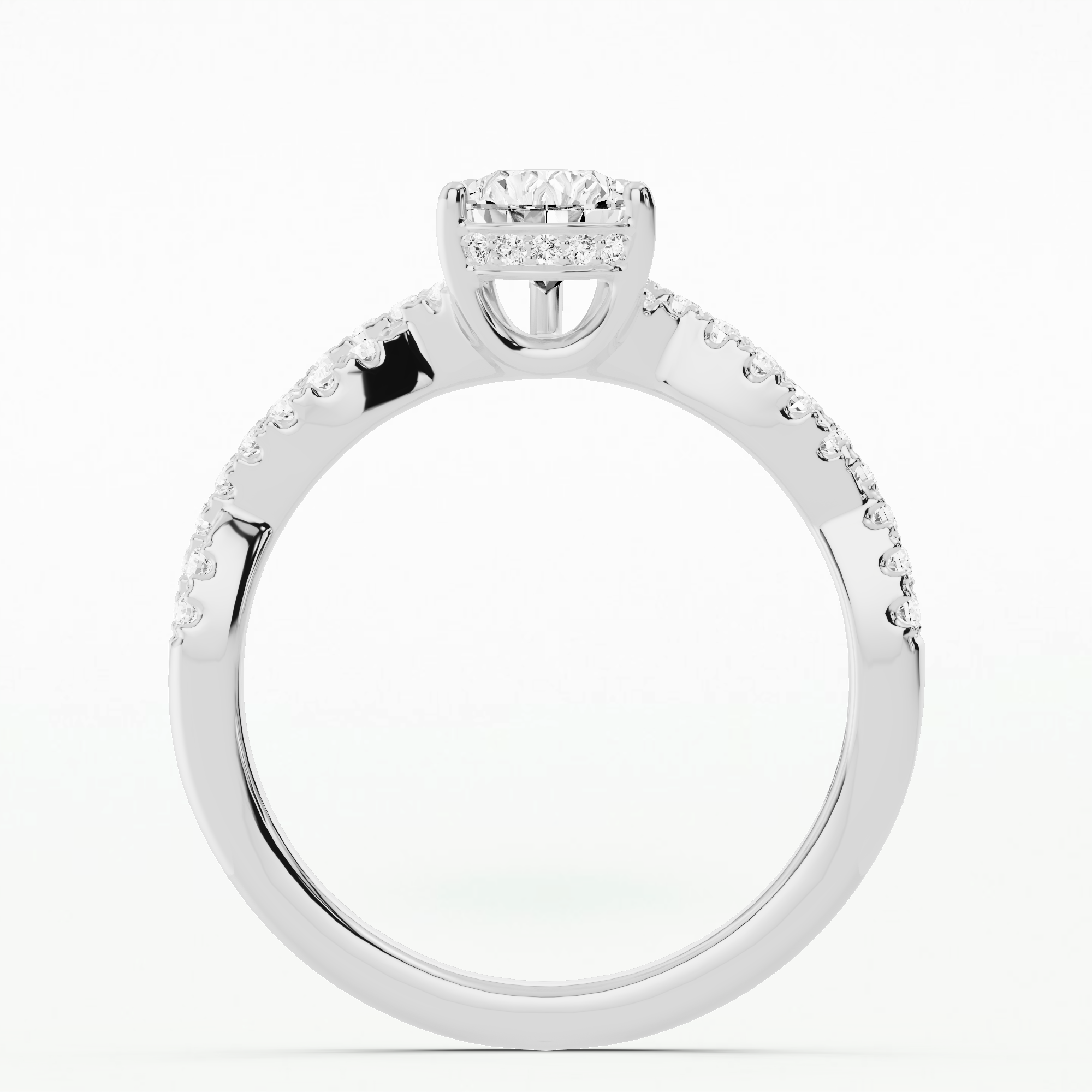 Forever Entwined Solitaire Ring-Pear