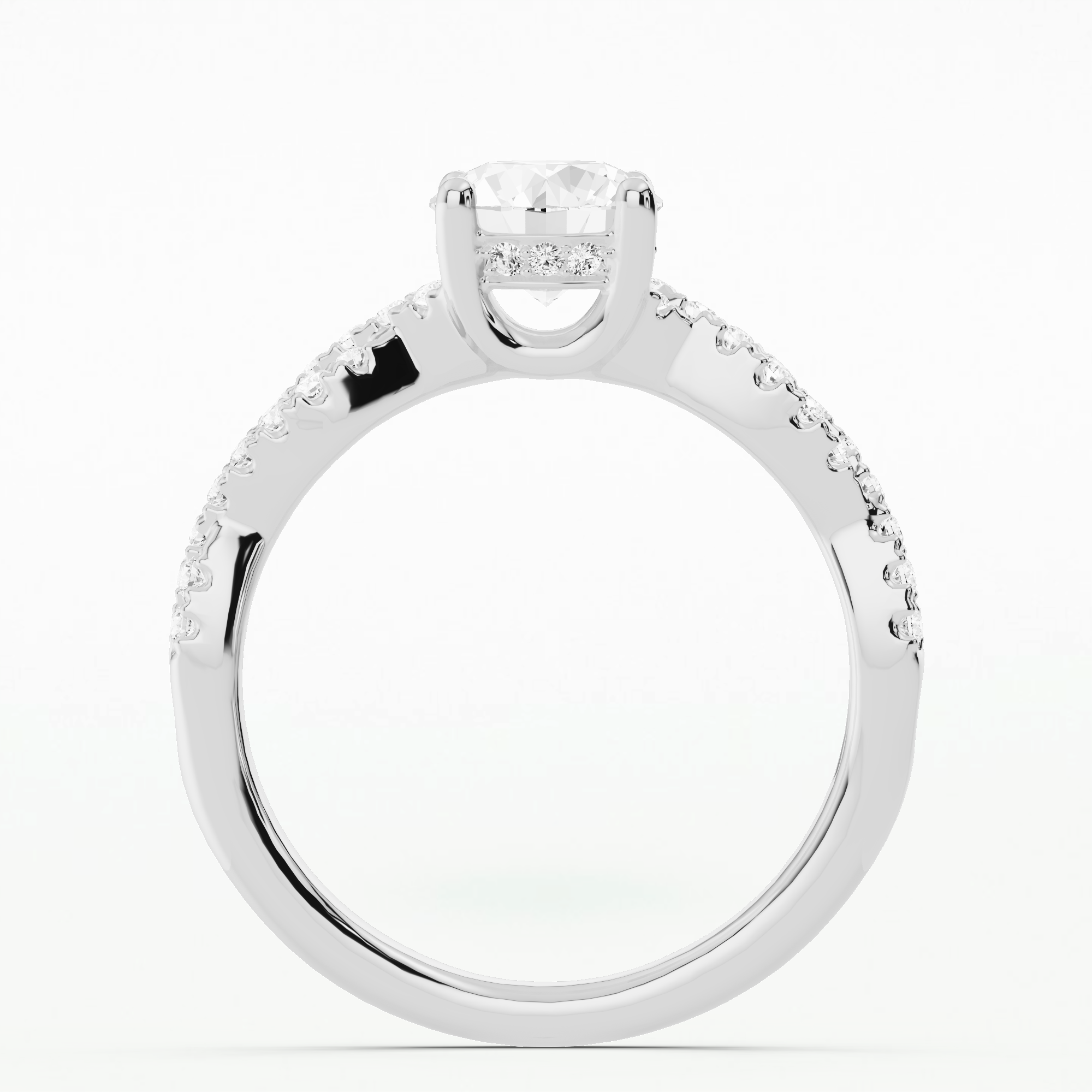 Forever Entwined Solitaire Ring-Round