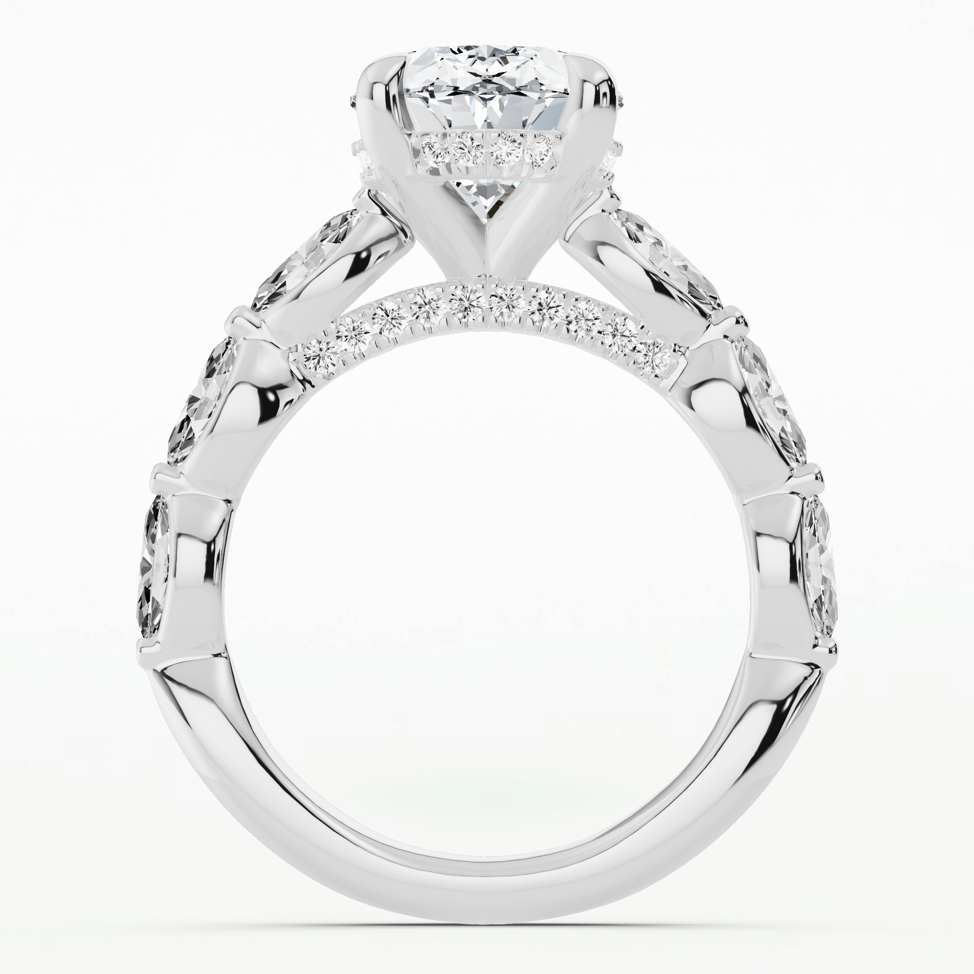 Elan Solitaire Ring-Oval