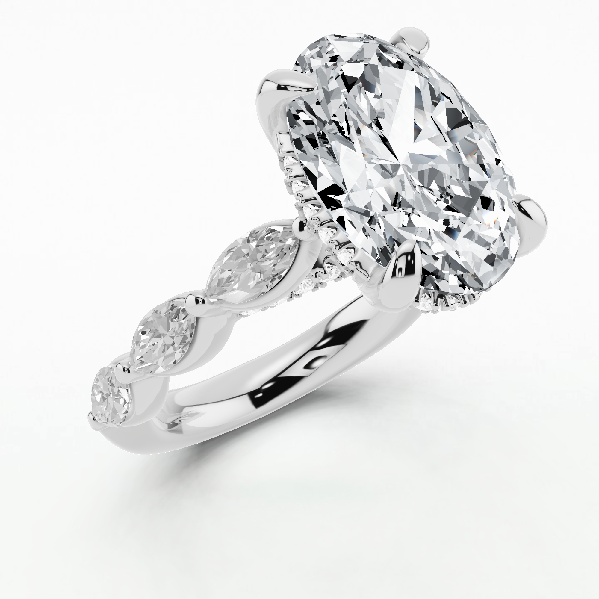 Elan Solitaire Ring-Oval