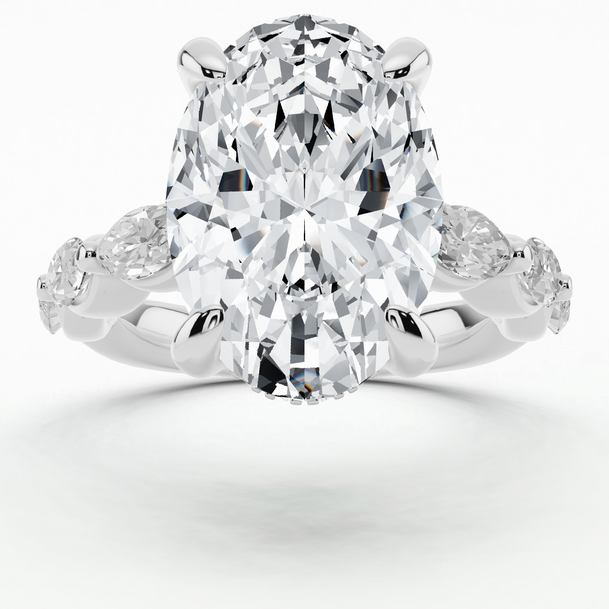 Elan Solitaire Ring-Oval