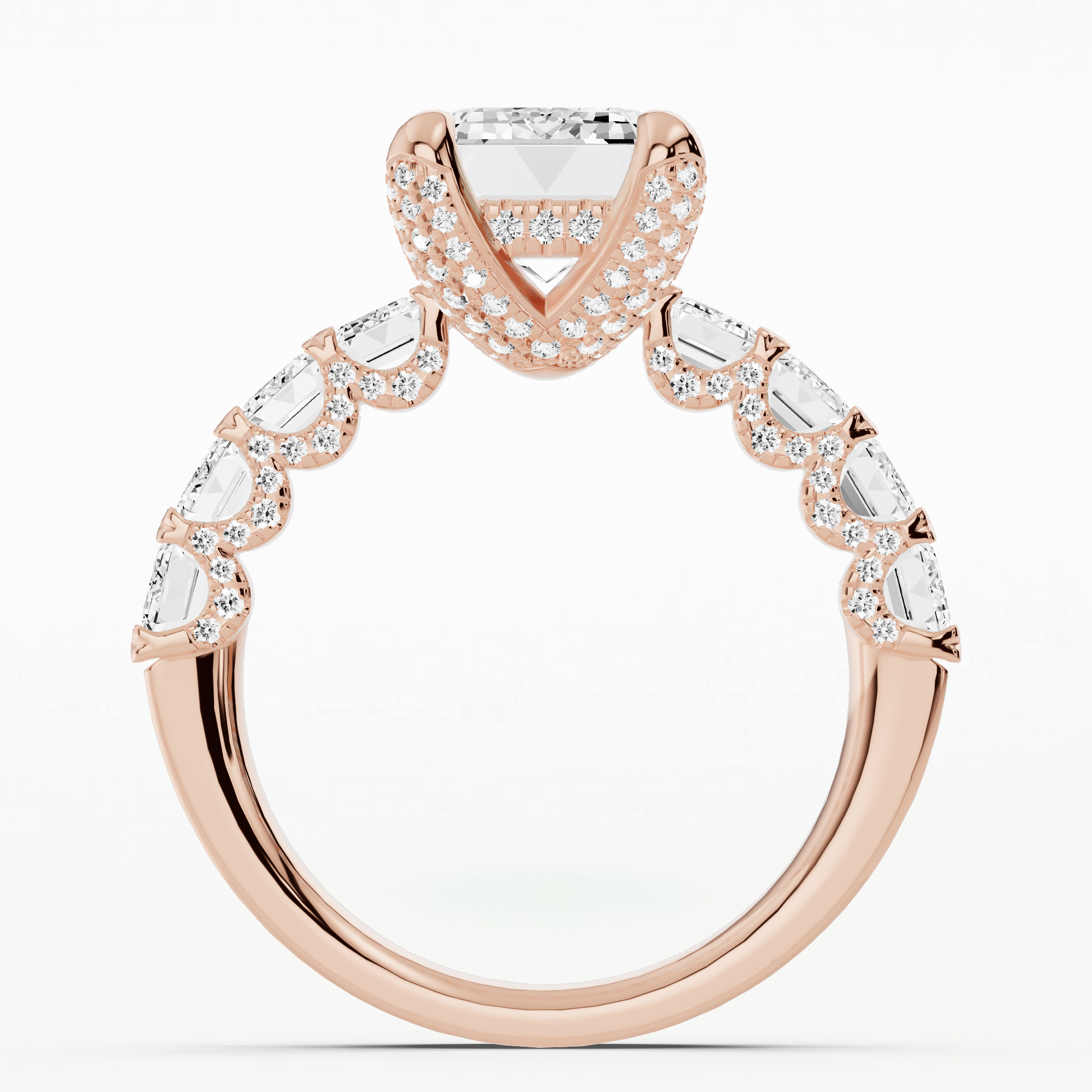 Lumiere Solitaire Ring-Emerald Cut