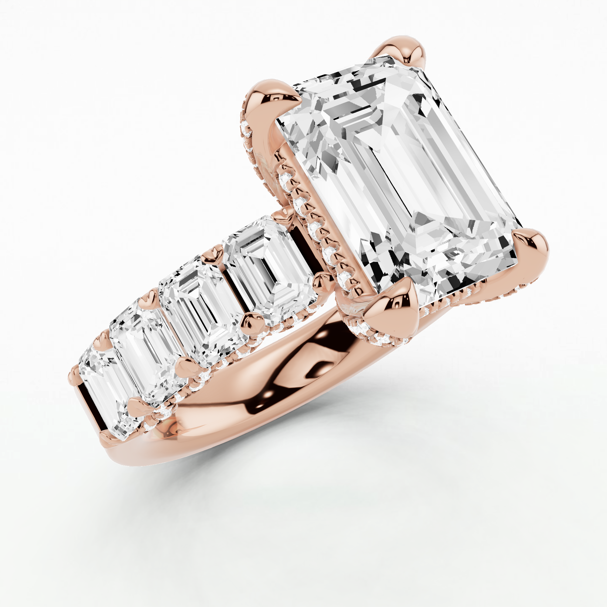 Lumiere Solitaire Ring-Emerald Cut