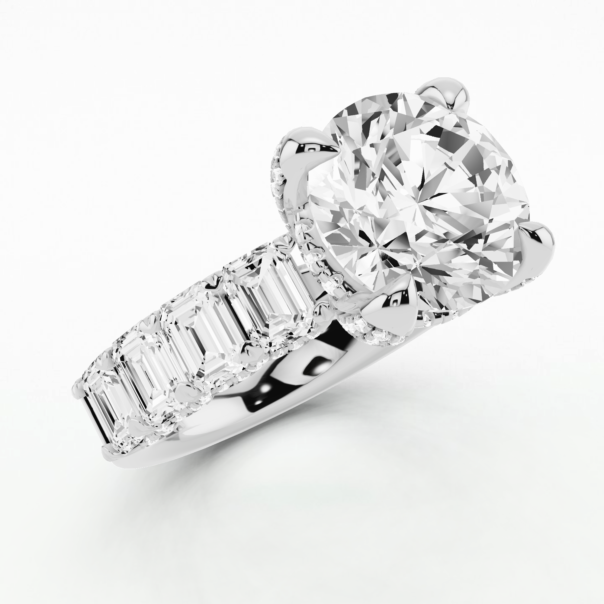 Lumiere Solitaire Ring-Round