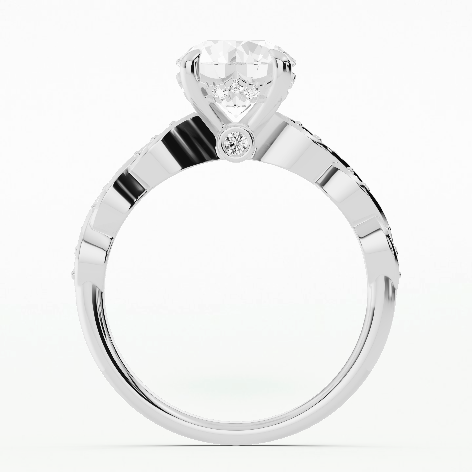 Ivy Solitaire Diamond Ring-Round