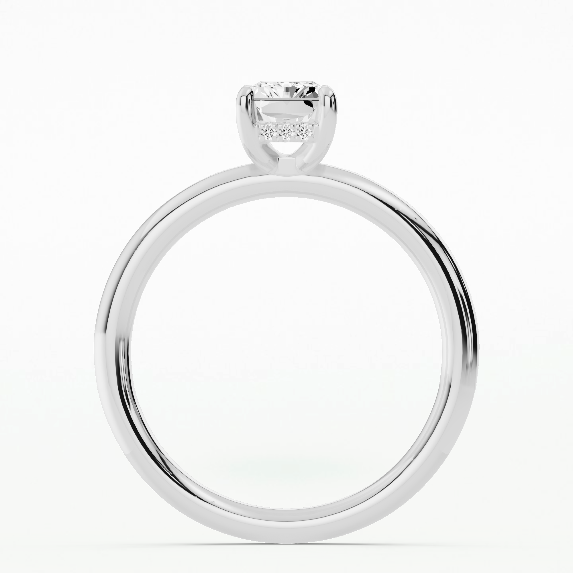 Classic Hidden Halo Solitaire Diamond Ring-Radiant