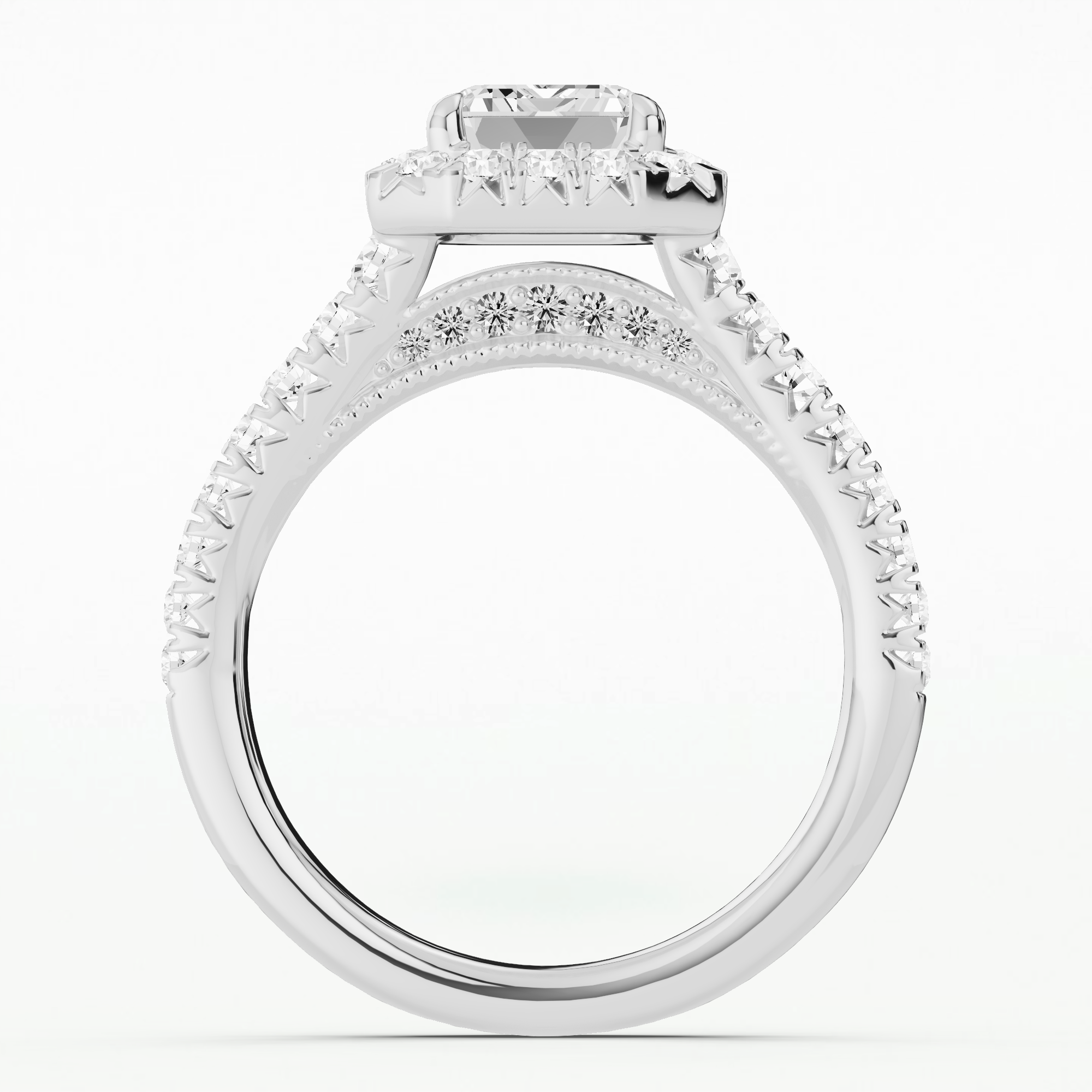 Evershine Solitaire Ring-Emerald Cut