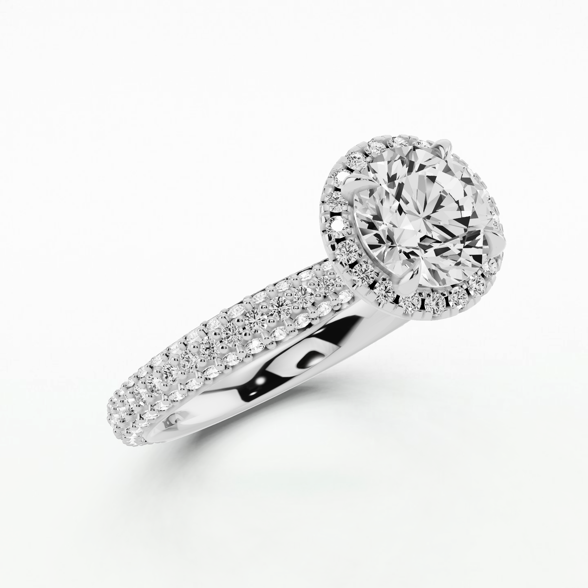Ares Solitaire Diamond Ring-Round