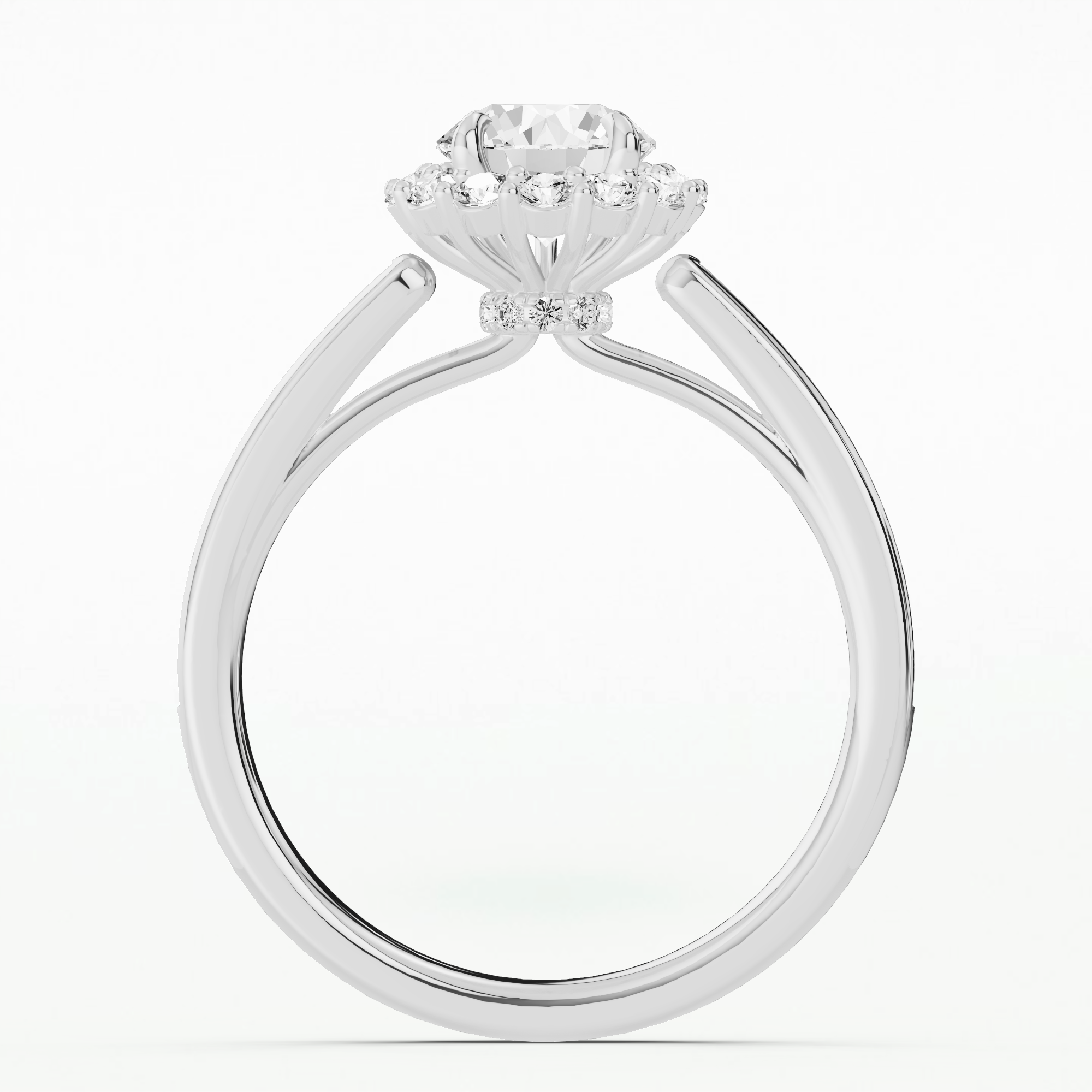 Evangeline Solitaire Diamond Ring-Round
