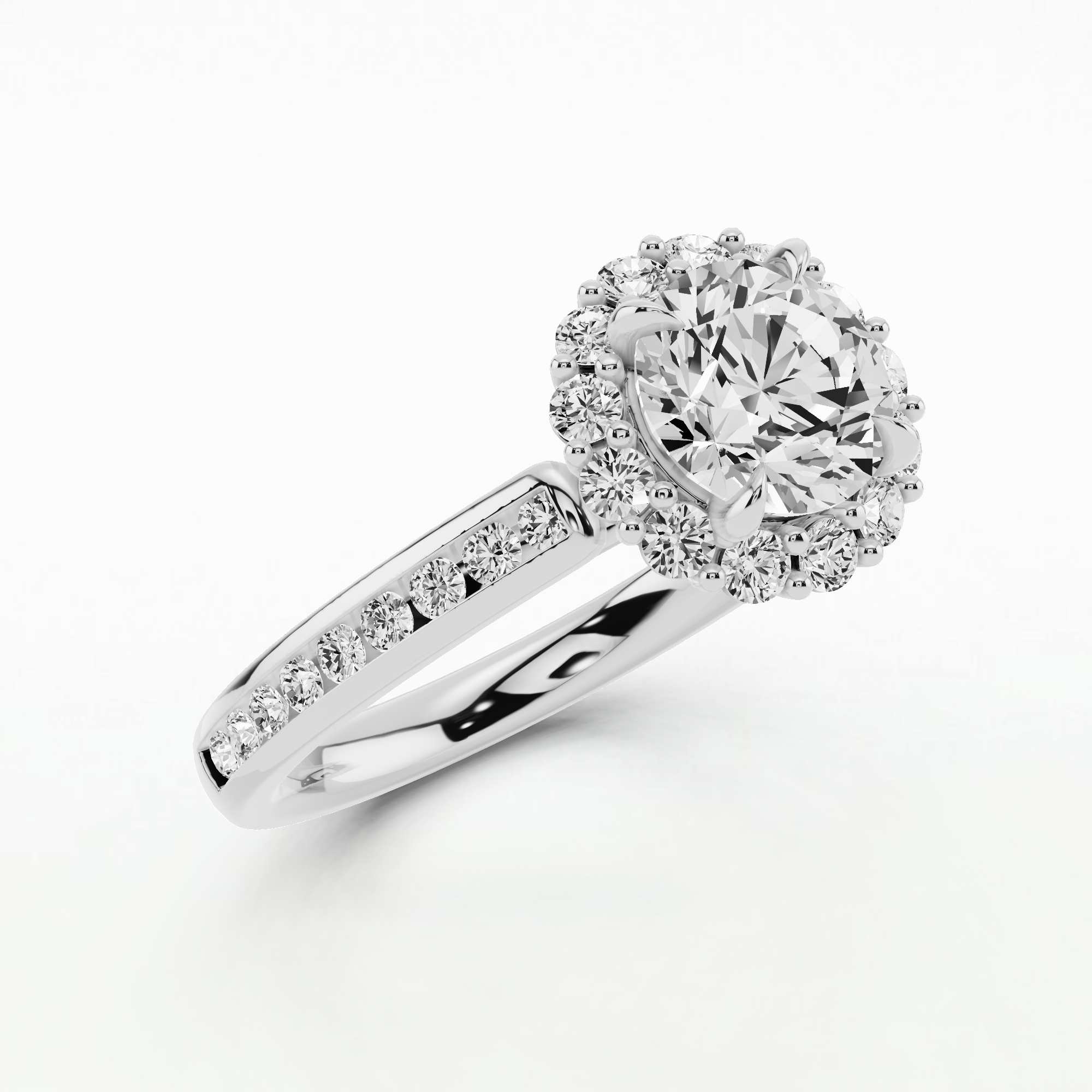 Evangeline Solitaire Diamond Ring-Round