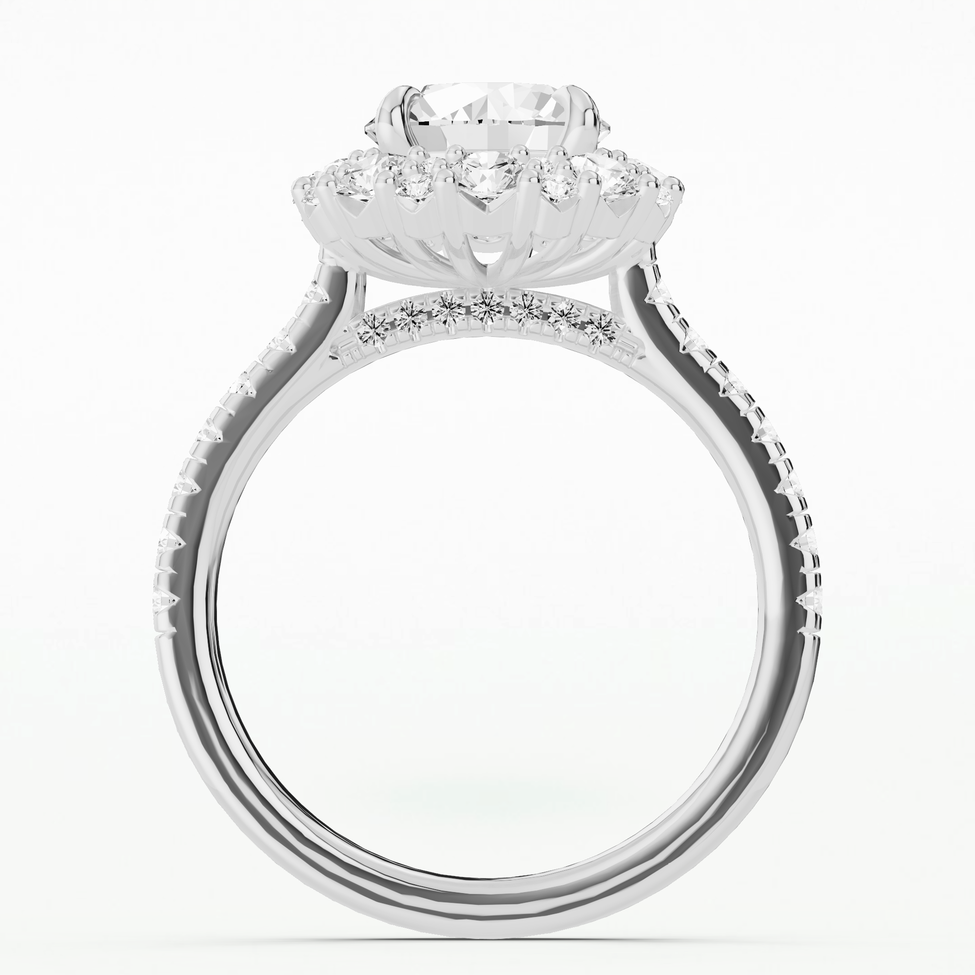 Moonshine Solitaire Diamond Ring-Round