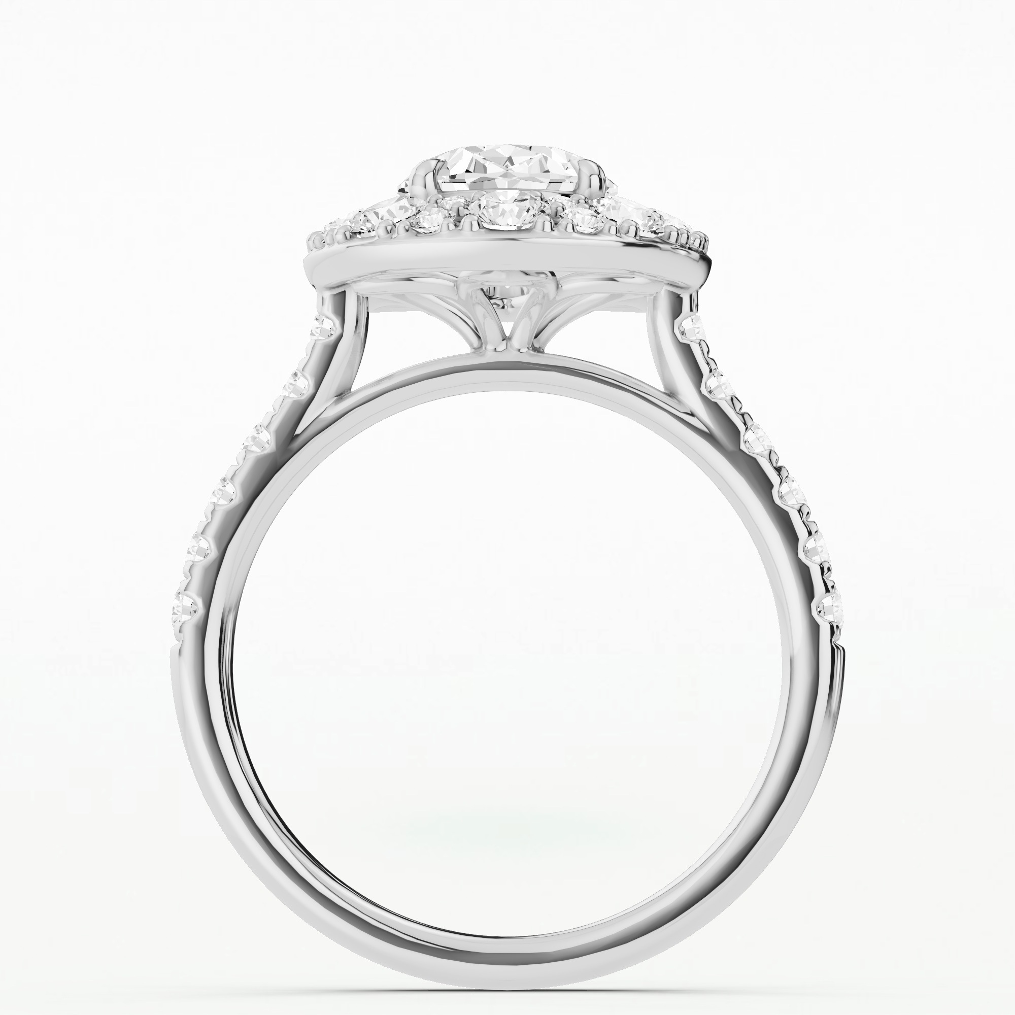 Halo Bloom Ring - Oval