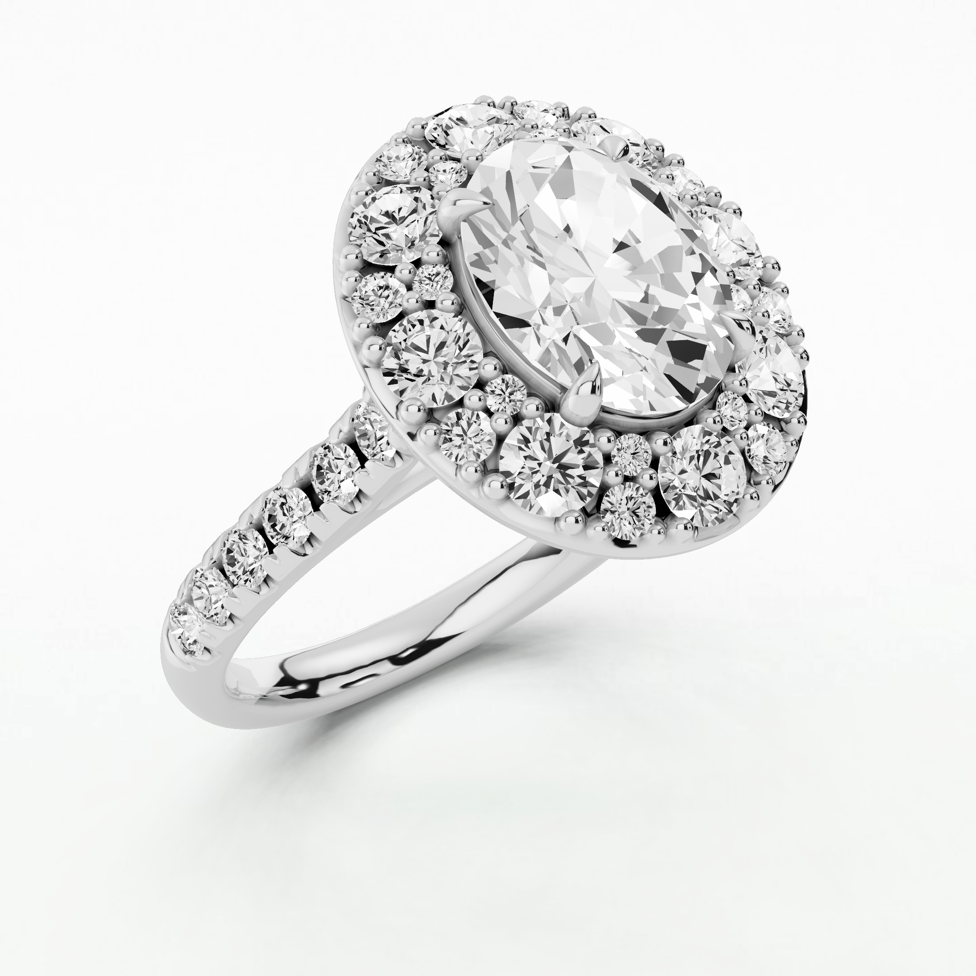 Halo Bloom Ring - Oval