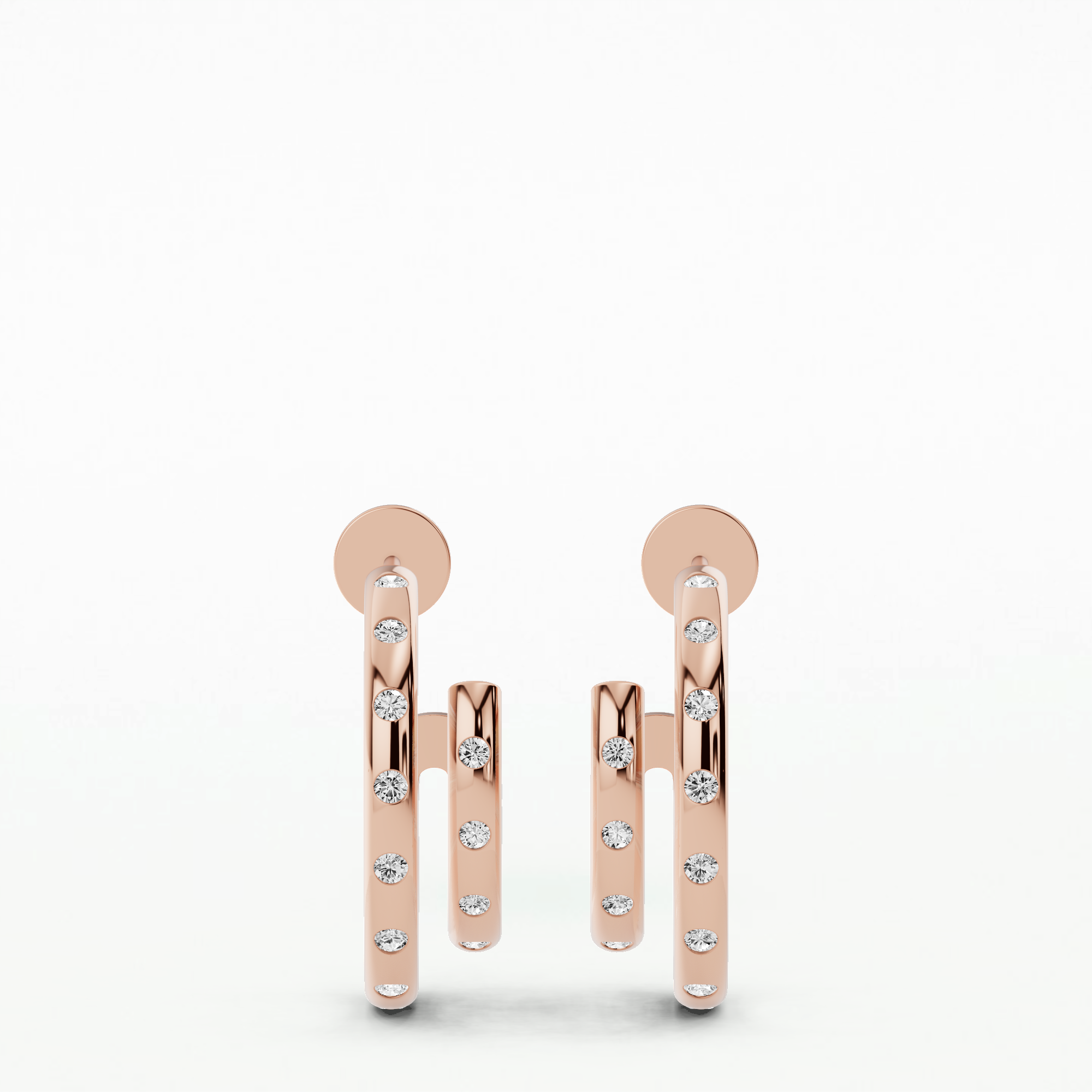 Flush Lab Grown Diamond Hoops-Round