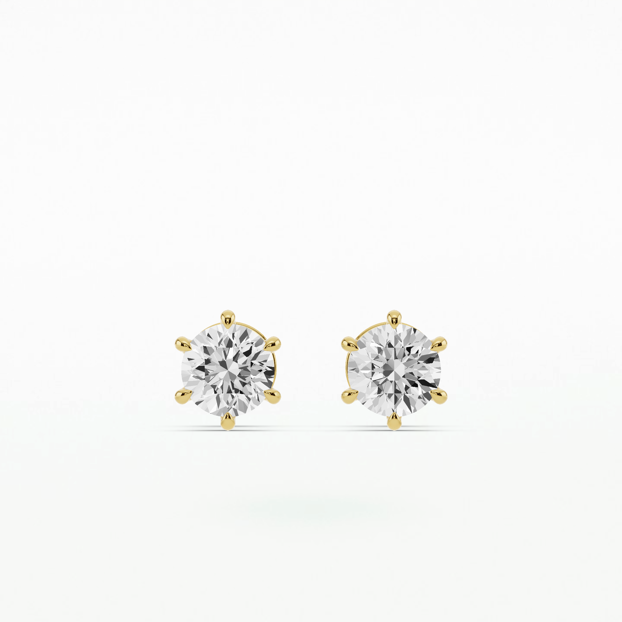 Six-Prong Solitaire Studs-Round