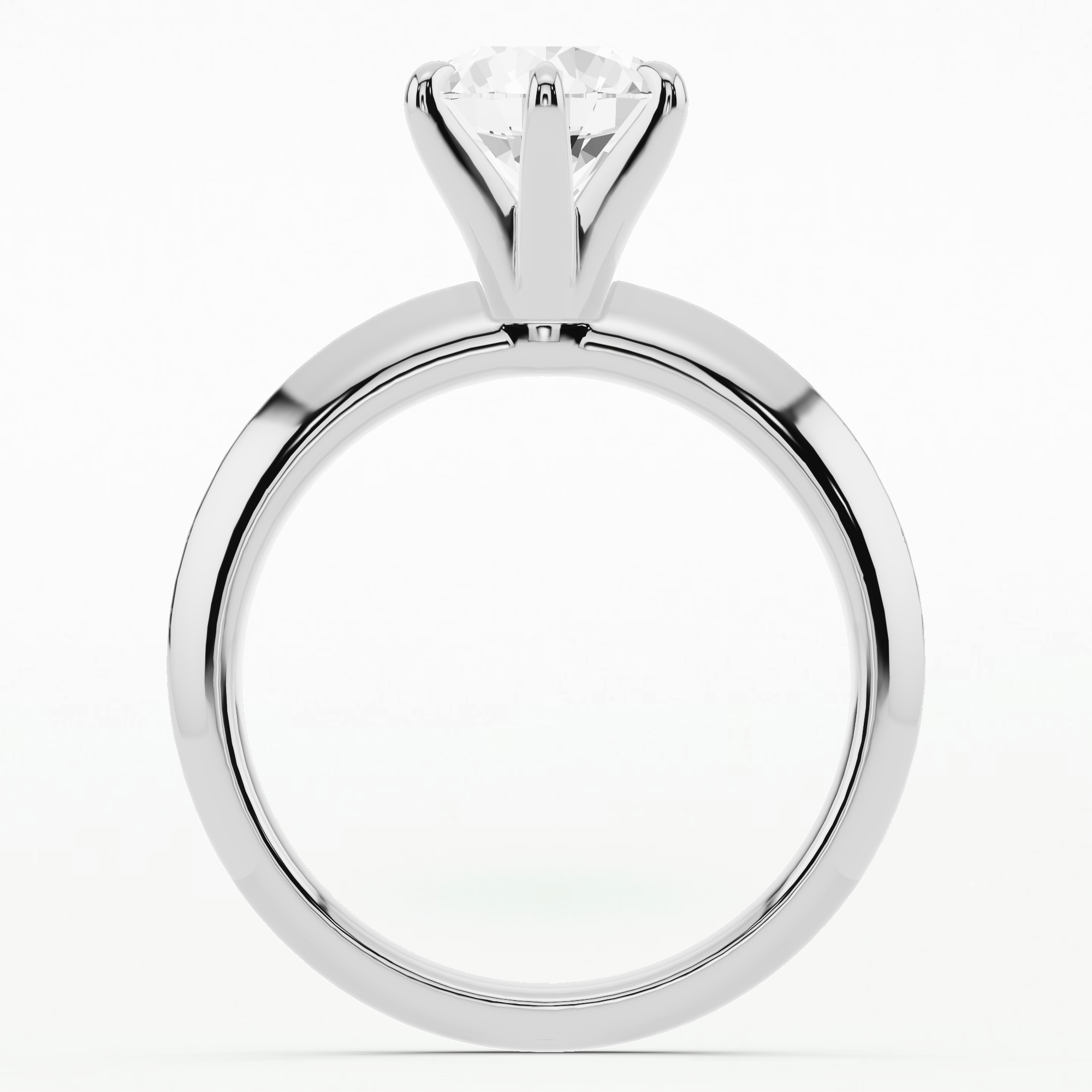 Knife-Edge Solitaire Diamond Ring-Round