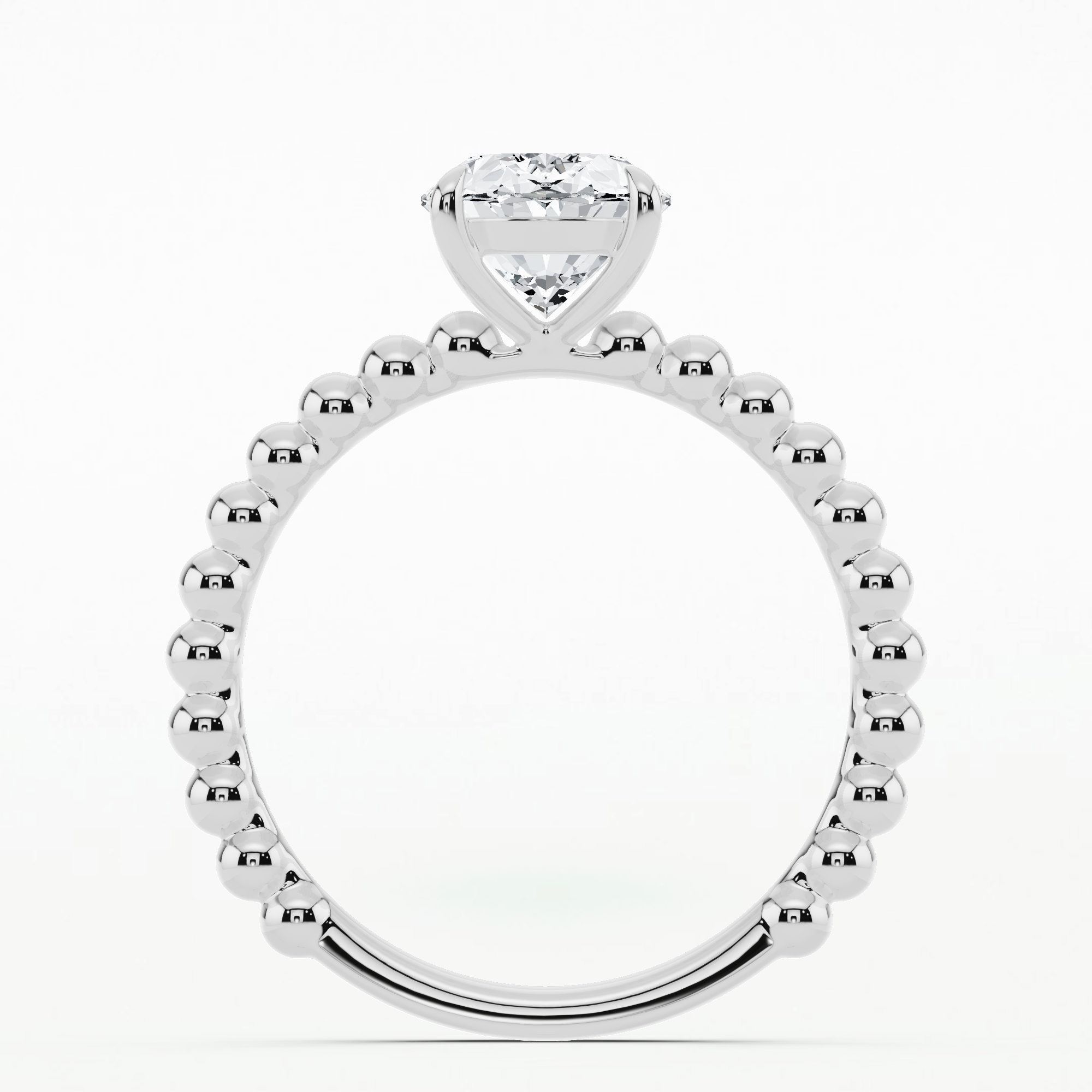 Bubble Solitaire Ring-Oval