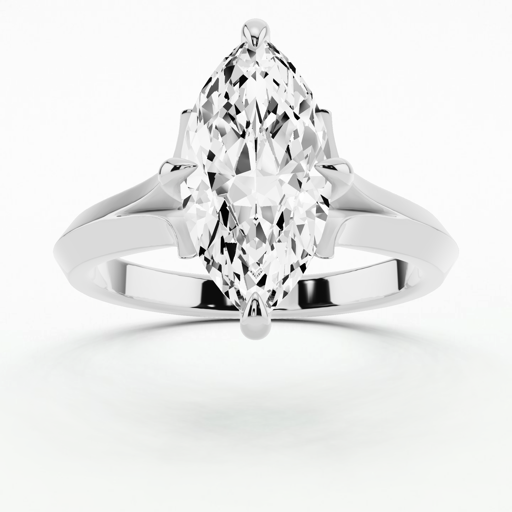 Radiant Whisper Solitaire Diamond Ring-Marquise