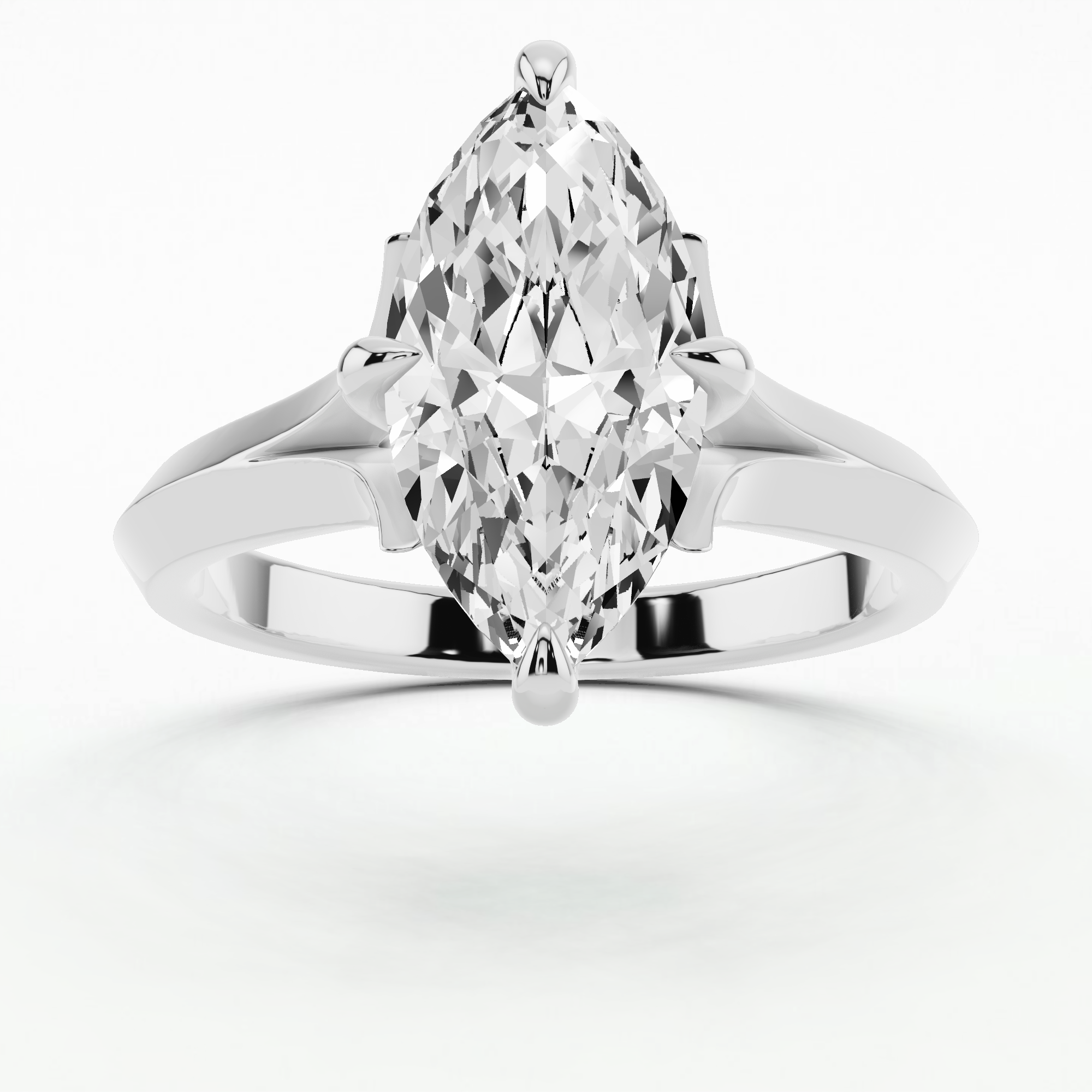 Radiant Whisper Solitaire Diamond Ring - Marquise