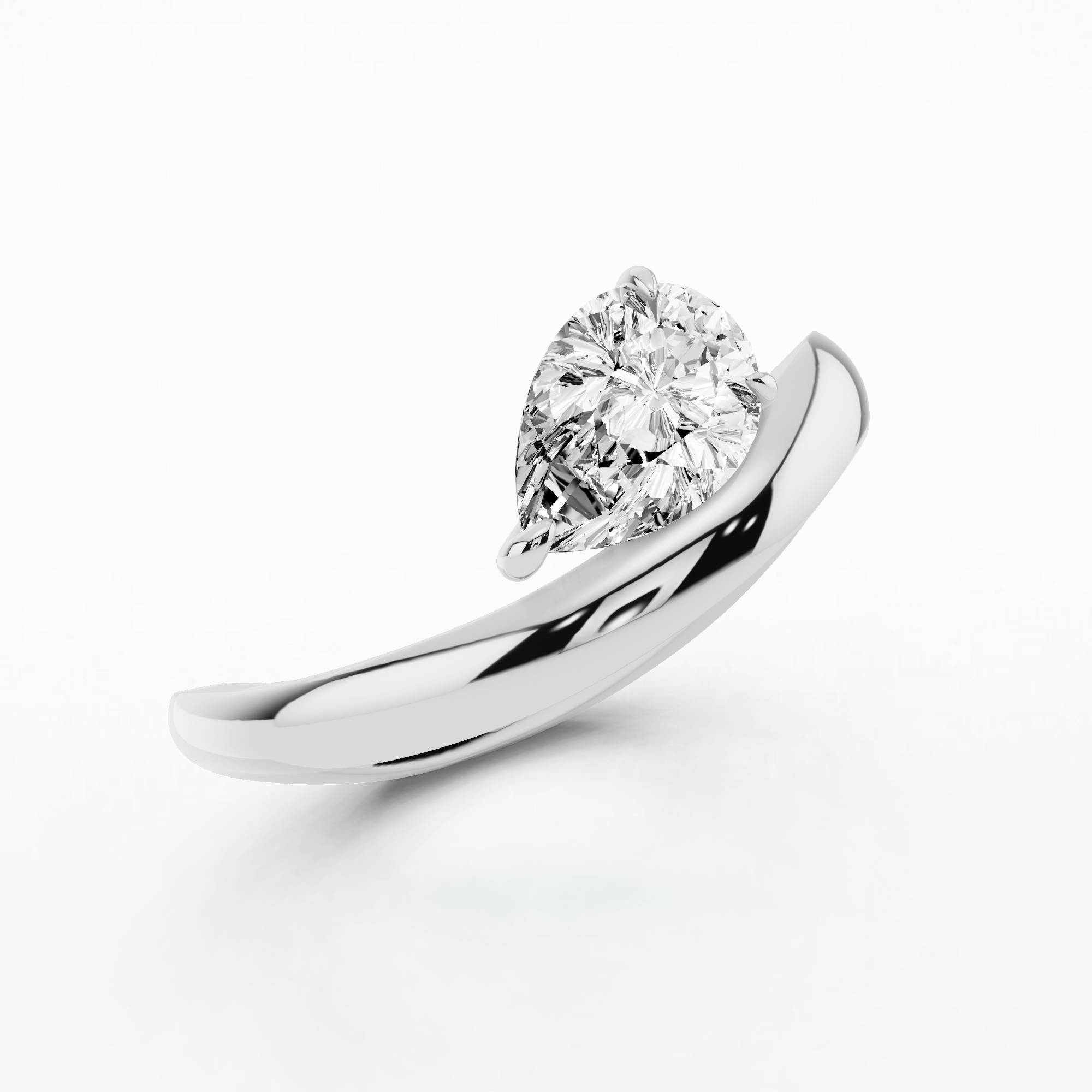 Shimmering Allure Ring-Pear