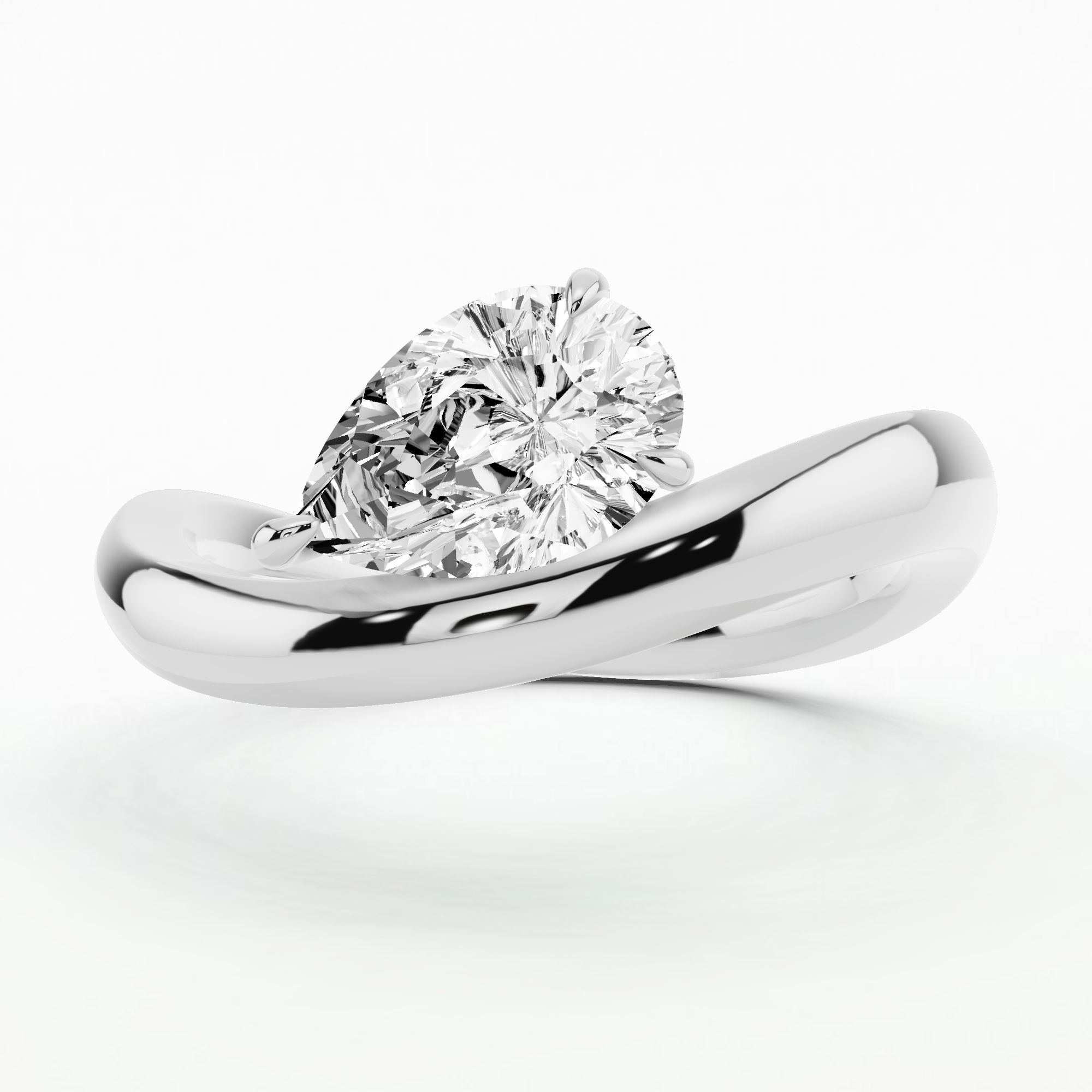 Shimmering Allure Ring-Pear