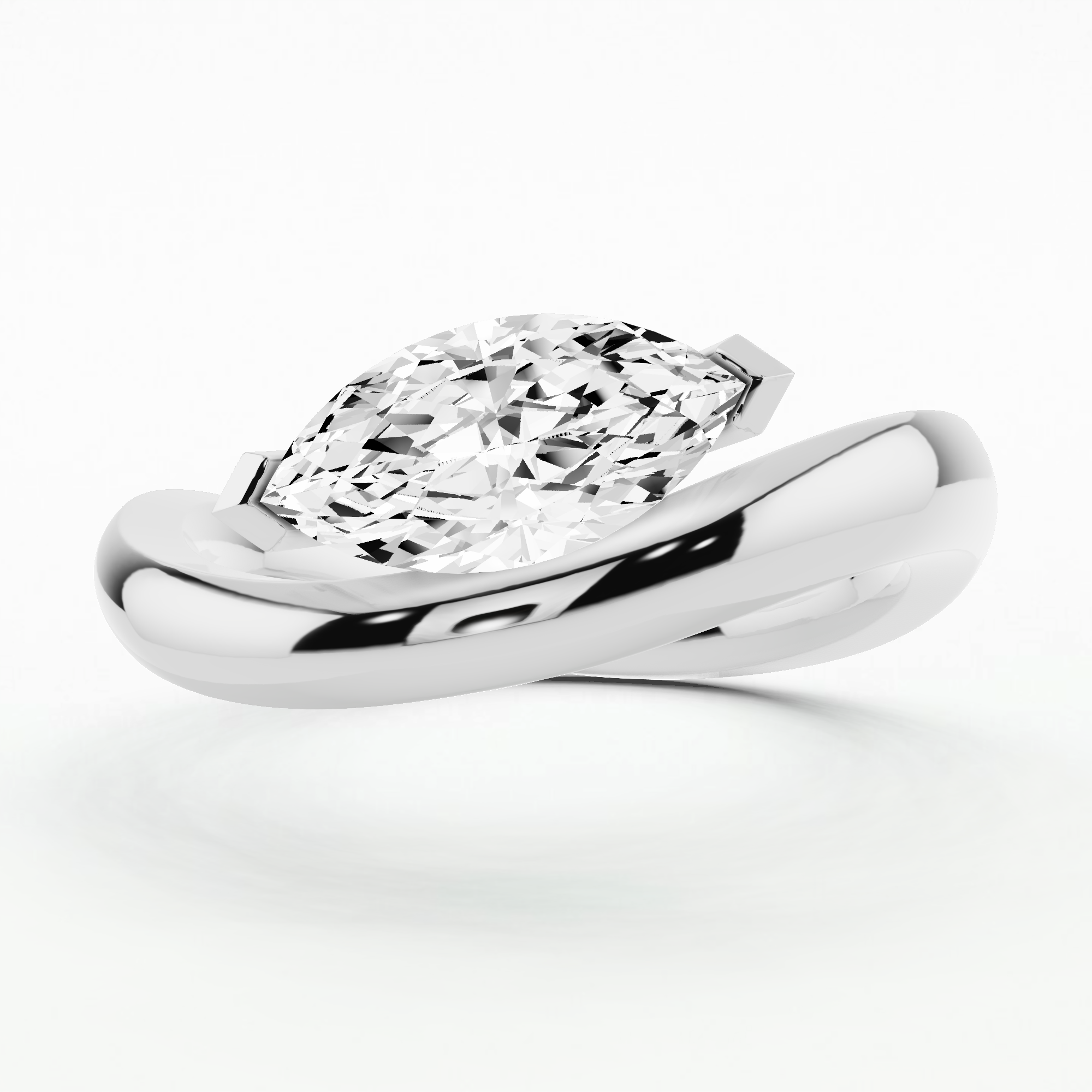 Shimmering Allure Ring-Marquise