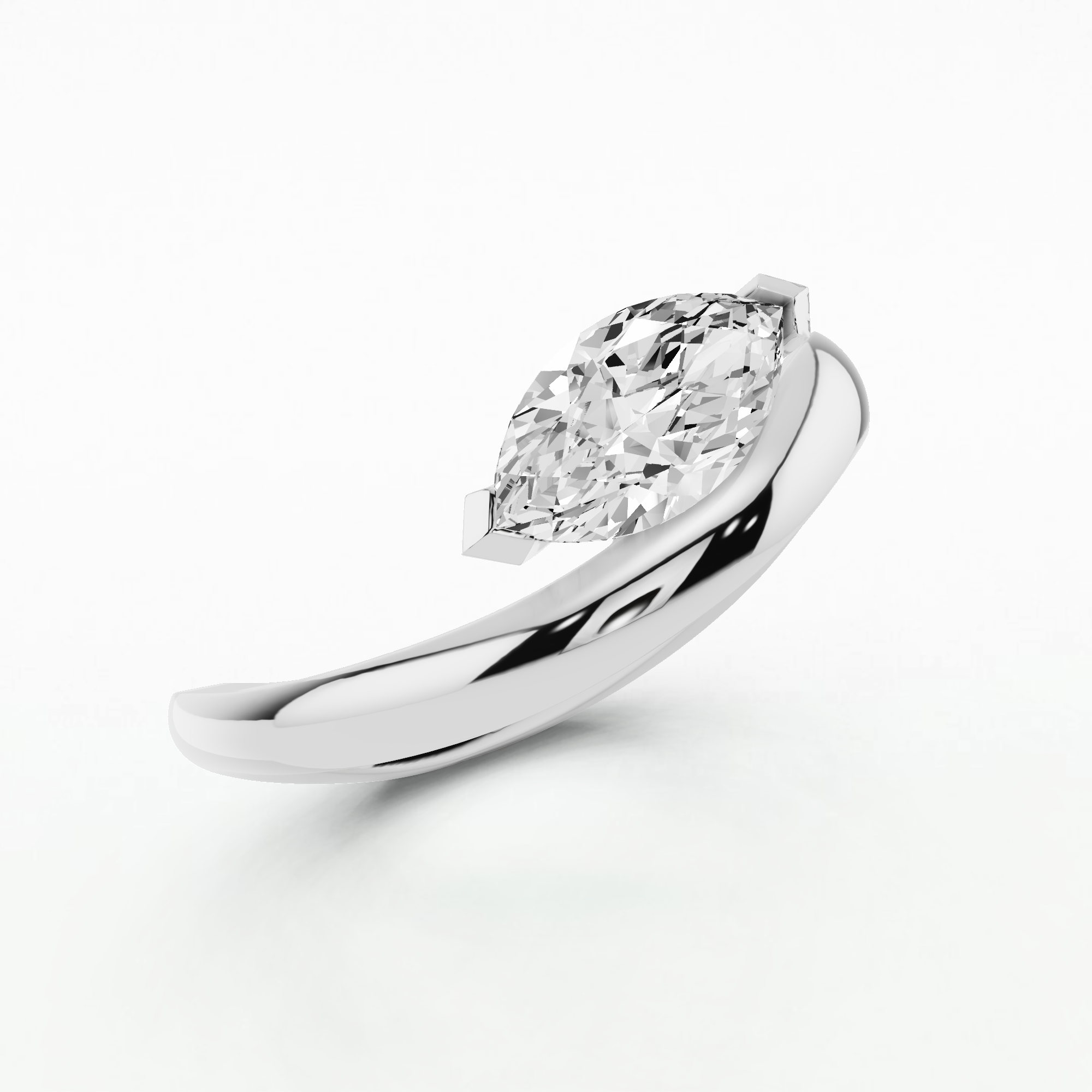 Shimmering Allure Ring-Marquise