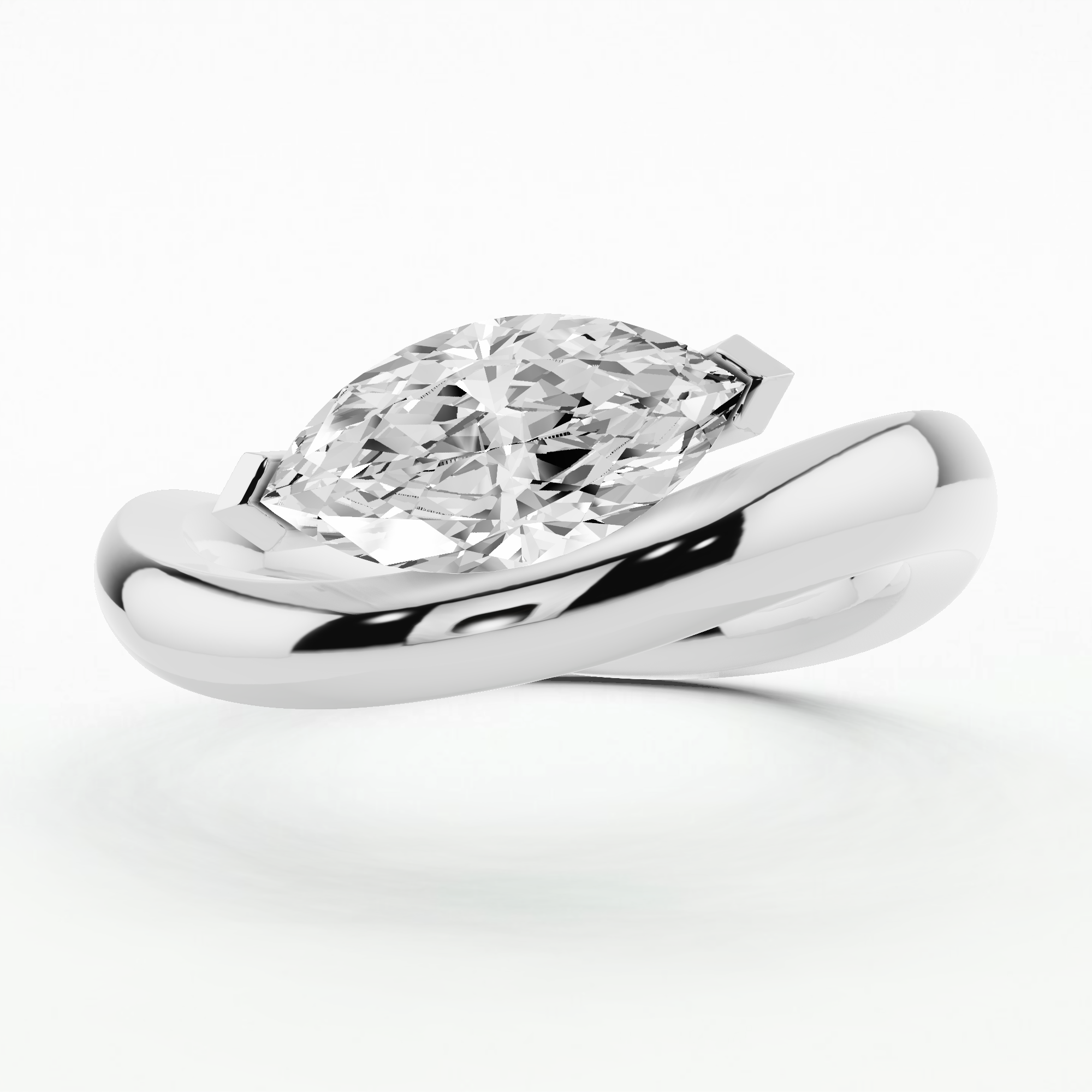 Shimmering Allure Ring-Marquise