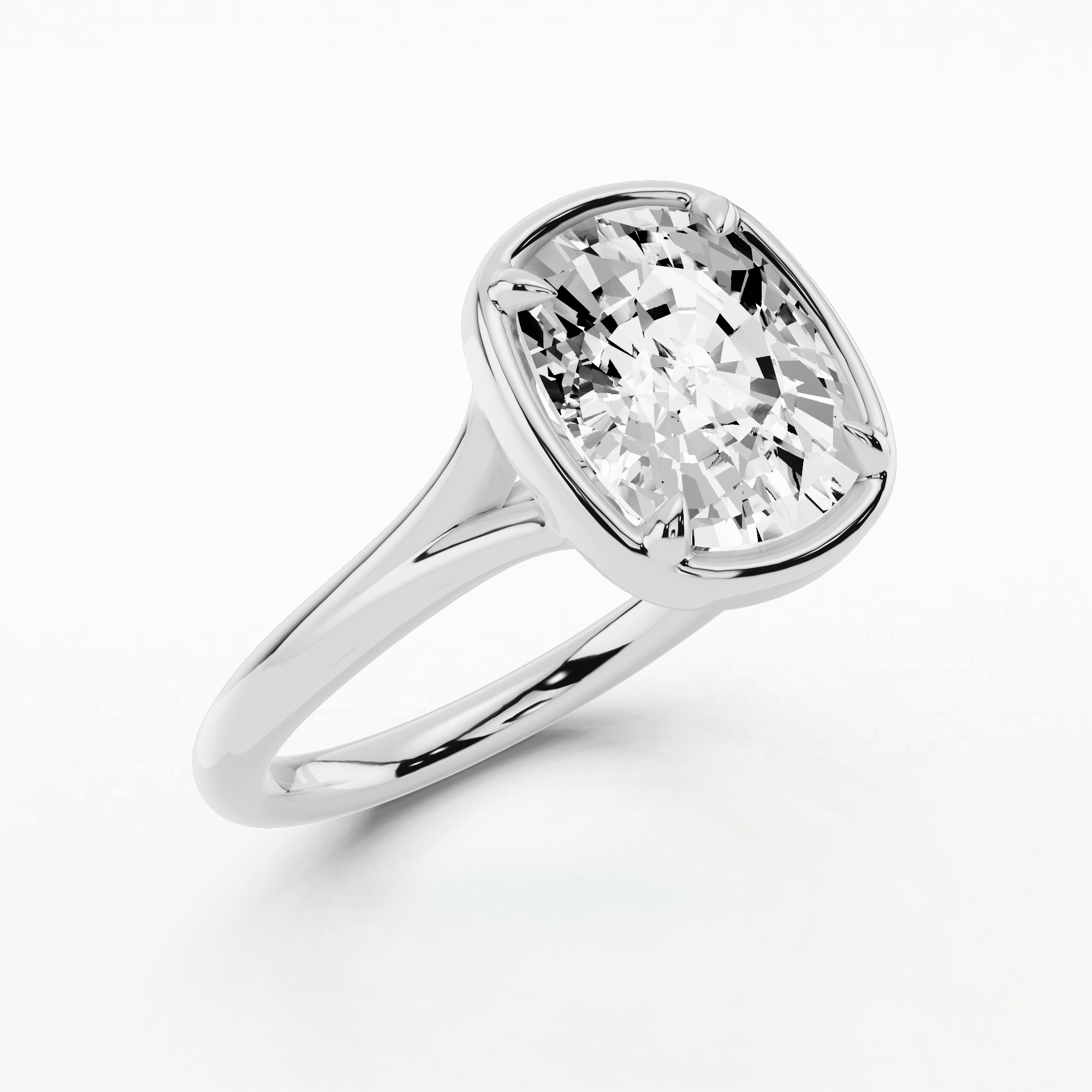 Love Story  Engagement Ring - Cushion