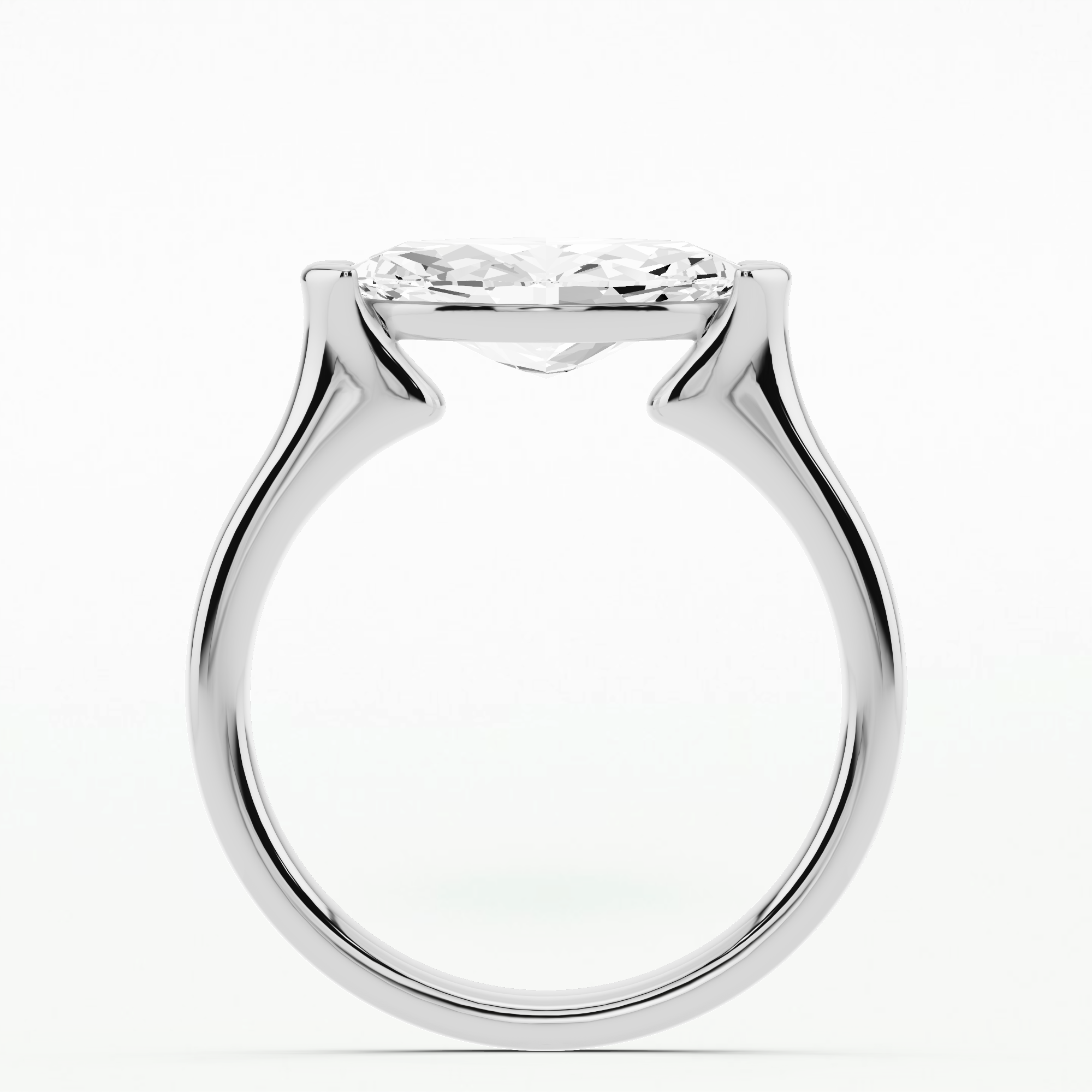 Modern Floating Marquise Solitaire Ring-Marquise