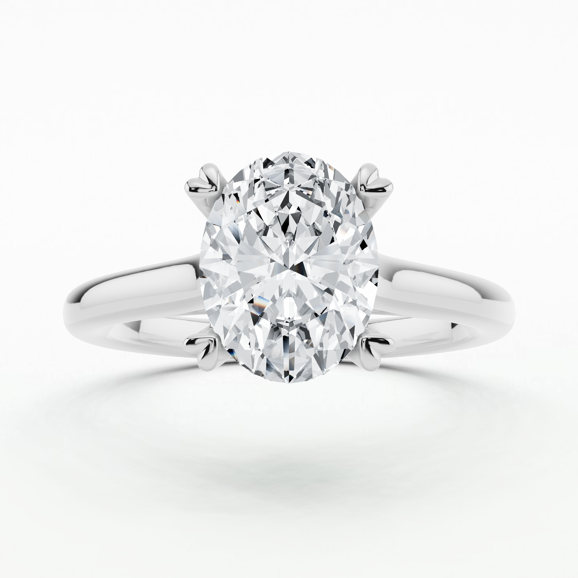 True Heart Solitaire Ring-Oval