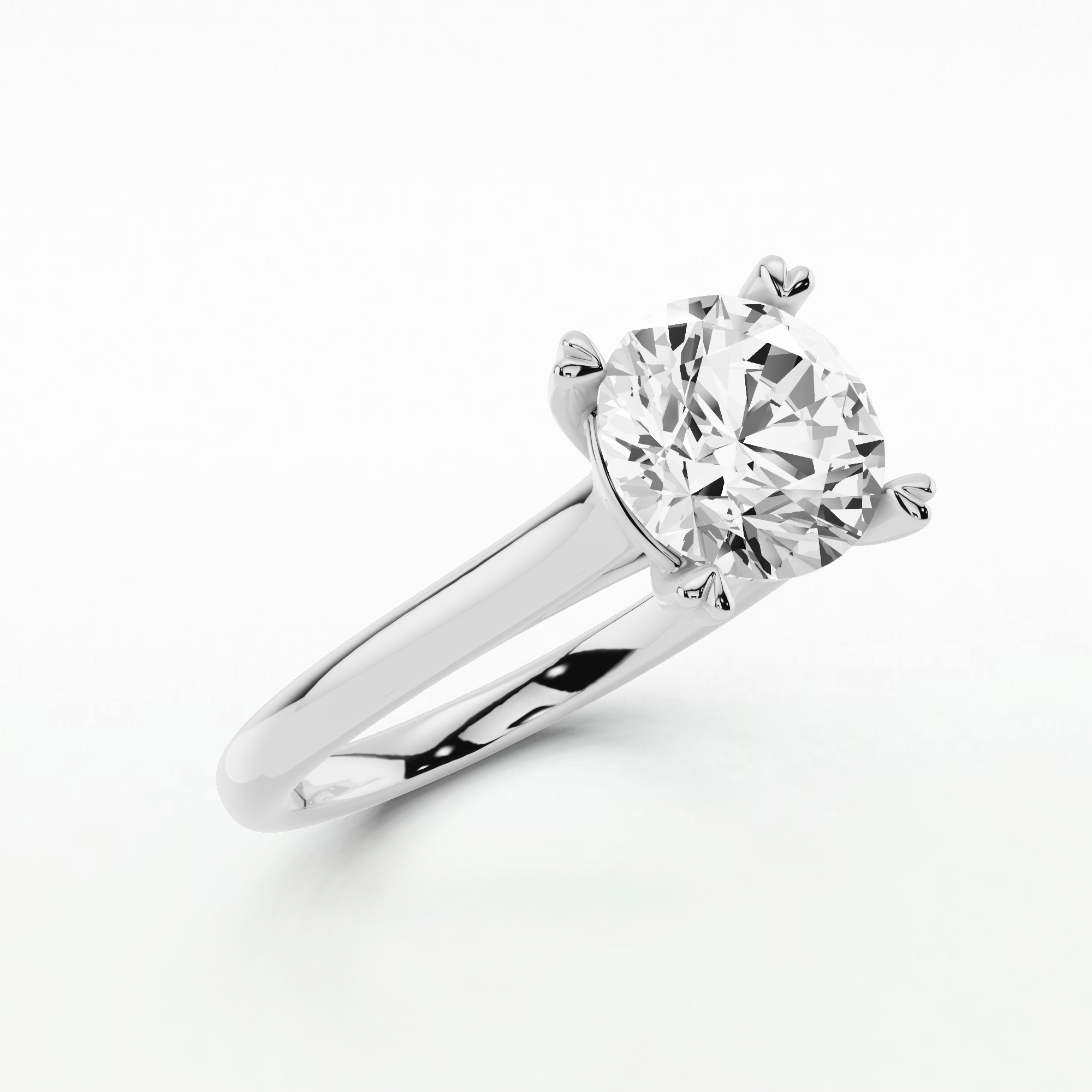True Heart Solitaire Ring-Round