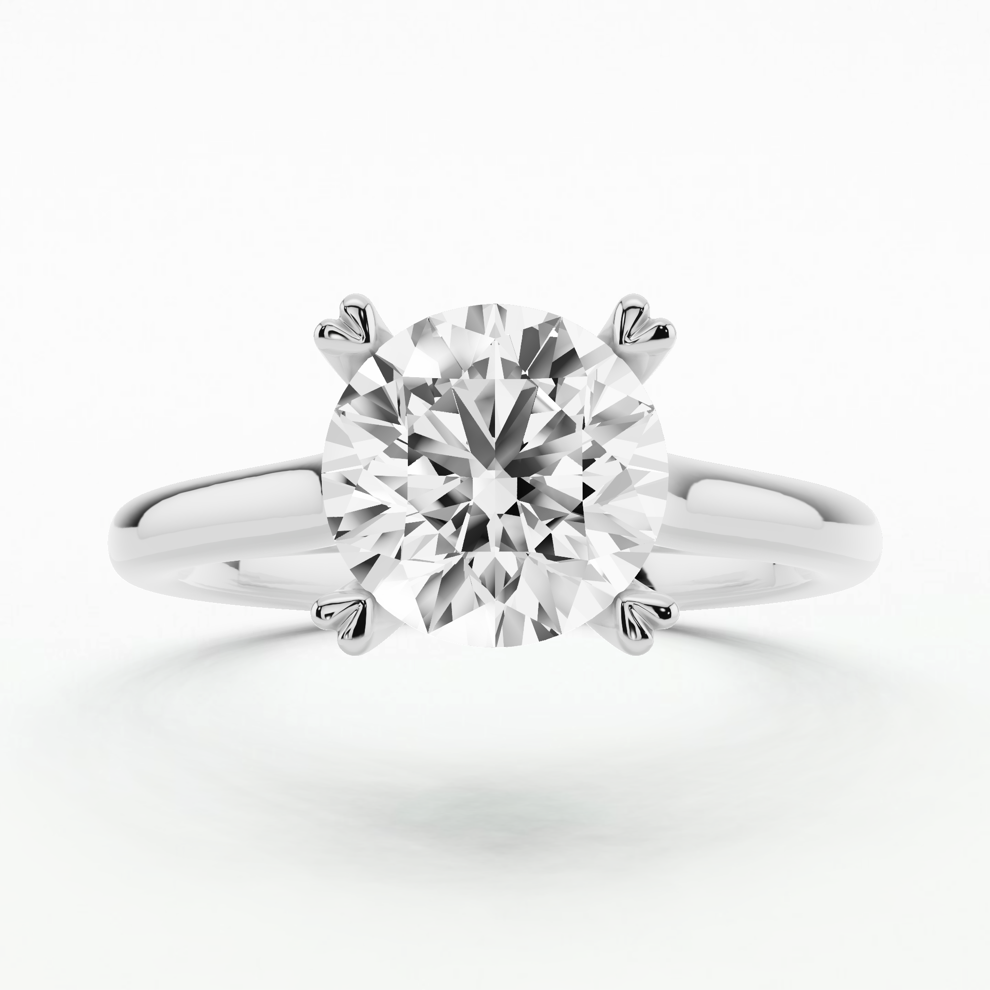True Heart Solitaire Ring-Round