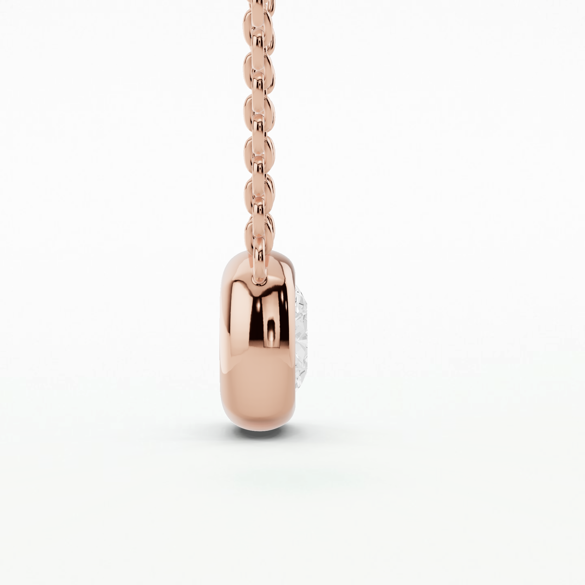 Bezel-Set Solitaire Pendant-Cushion
