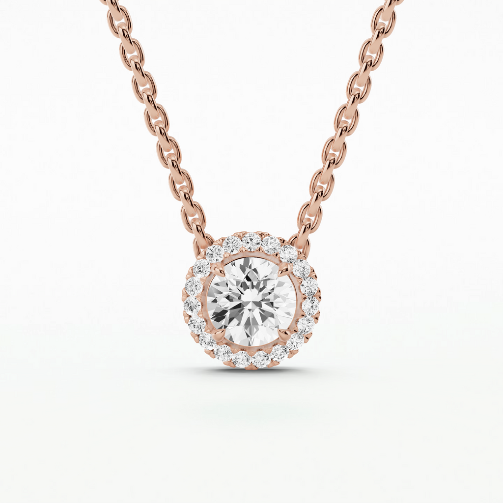 Buy Halo Solitaire Pendant-Round at Best Price