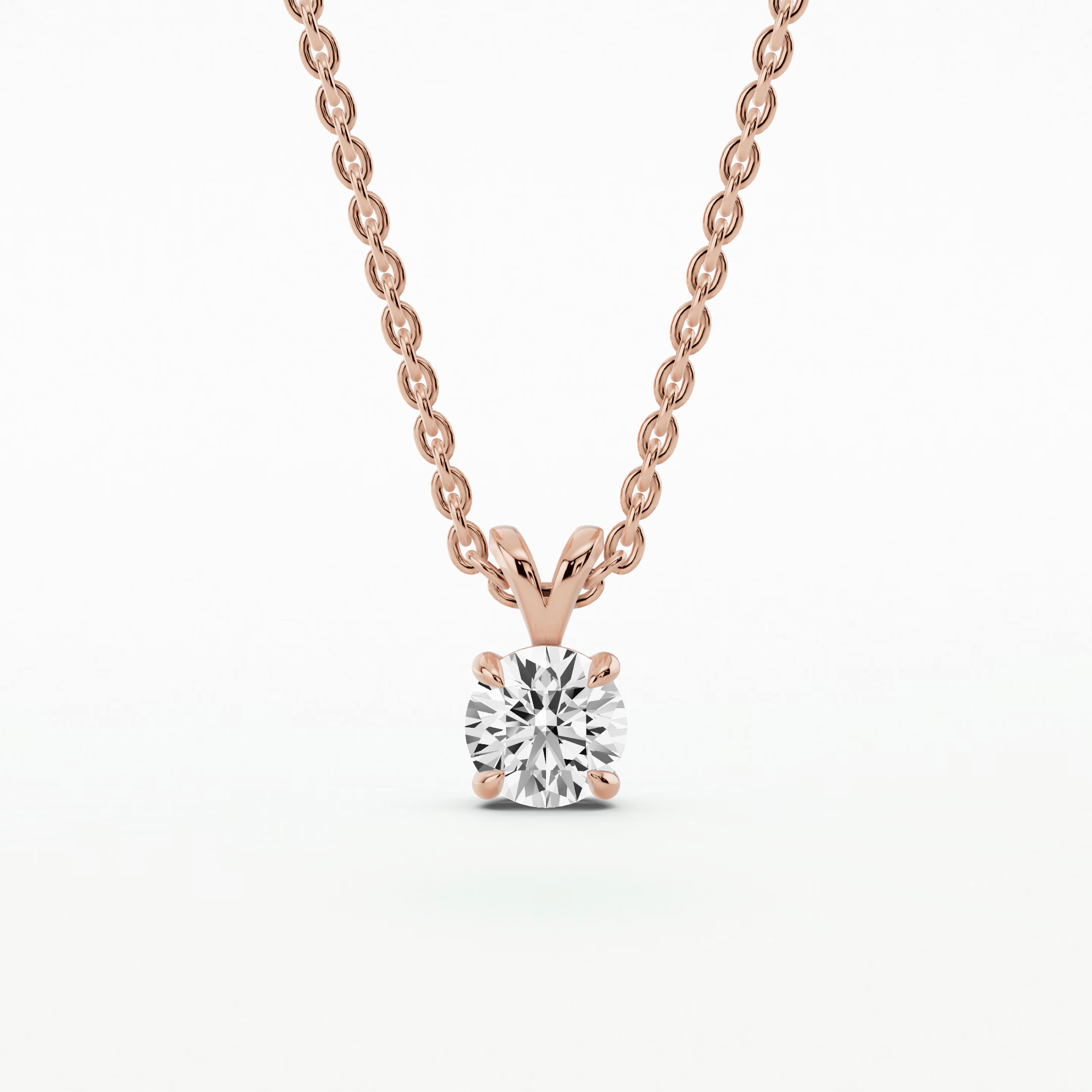 4 Prong Solitaire Pendant-Round