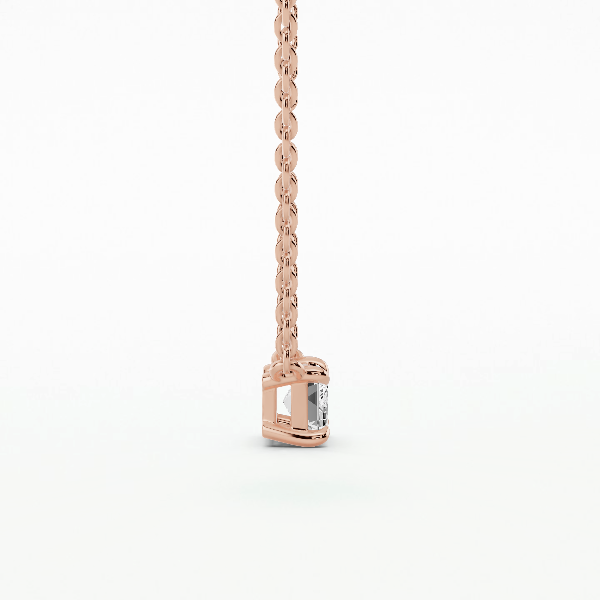 4 Prong Solitaire Pendant-Emerald Cut
