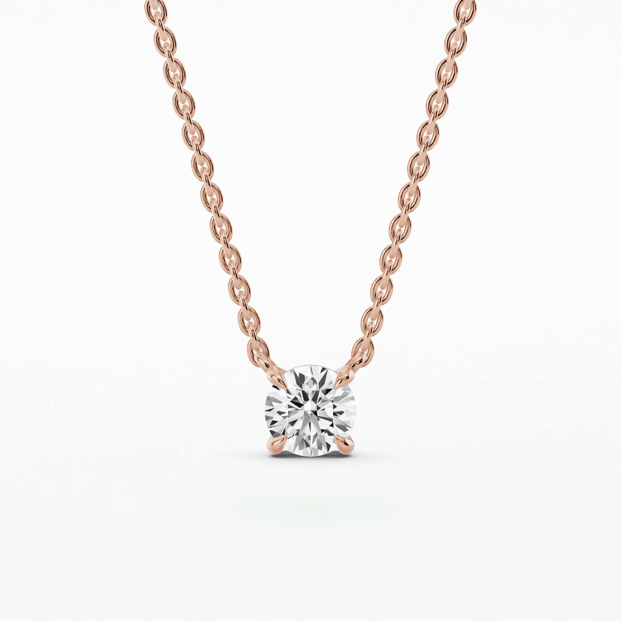 4 Prong Solitaire Pendant-Round