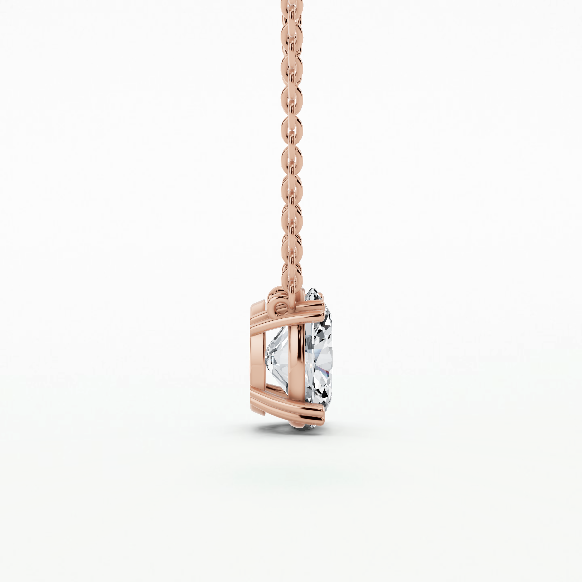 Nova Heart-Prong Solitaire Pendant-Oval