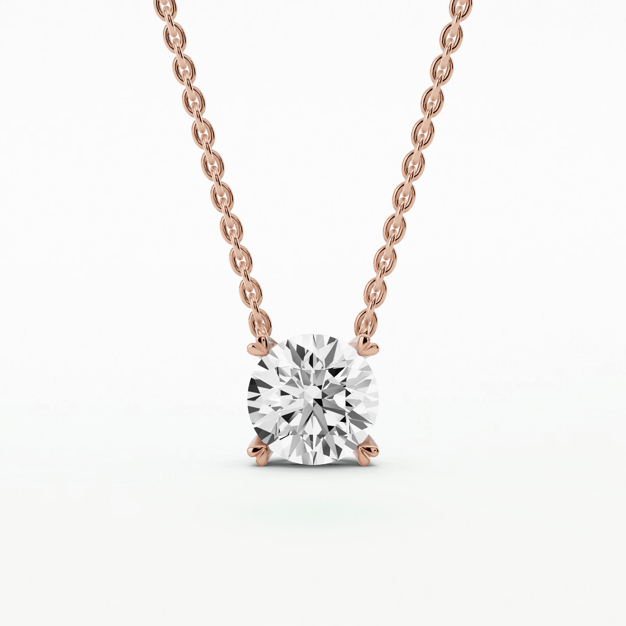 Nova Heart-Prong Solitaire Pendant-Round