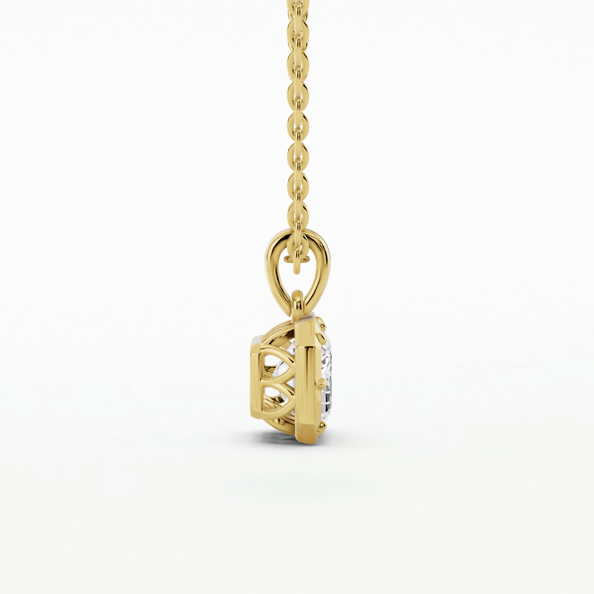 Romance Solitaire Pendant-Emerald Cut