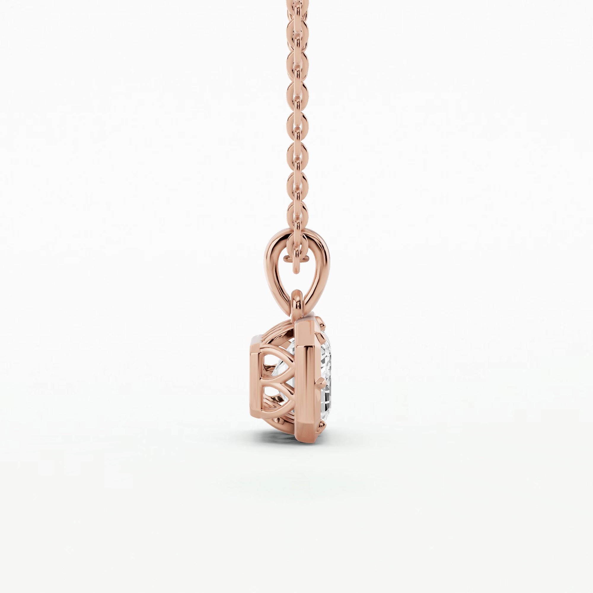 Romance Solitaire Pendant-Emerald Cut