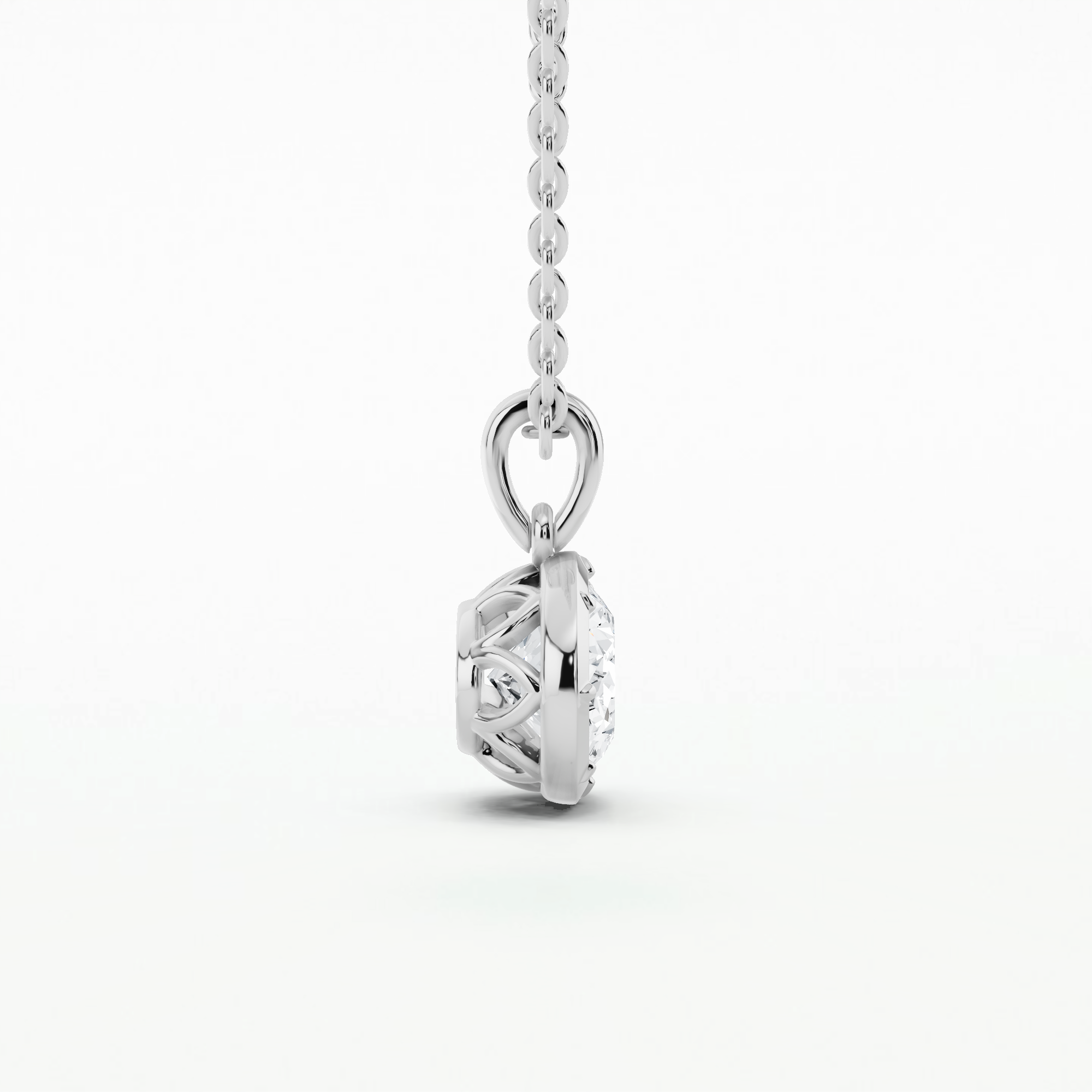 Romance Solitaire Pendant-Oval