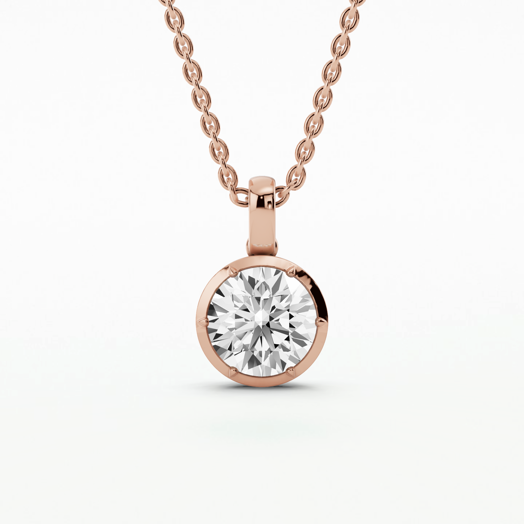 Romance Solitaire Pendant-Round
