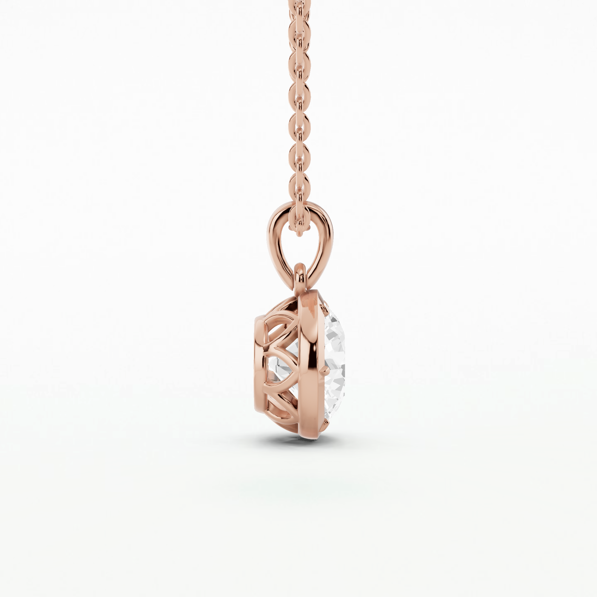 Romance Solitaire Pendant-Round