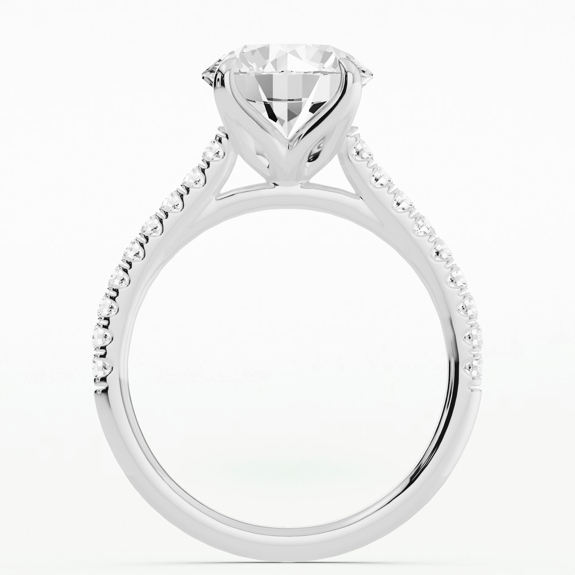 Hidden Tulip Solitaire Ring-Round