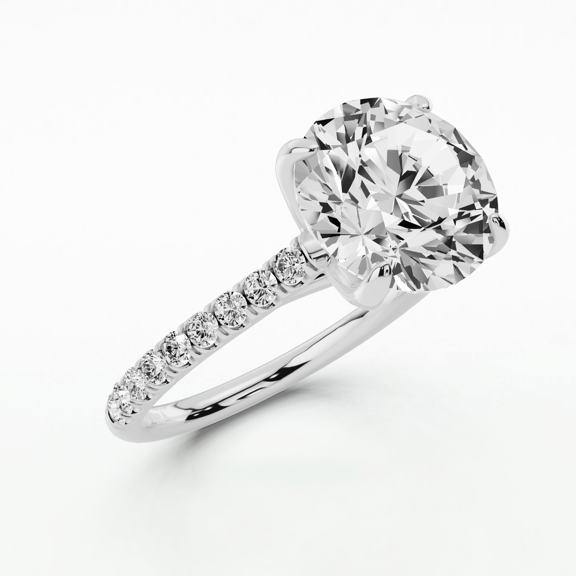 Hidden Tulip Solitaire Ring-Round