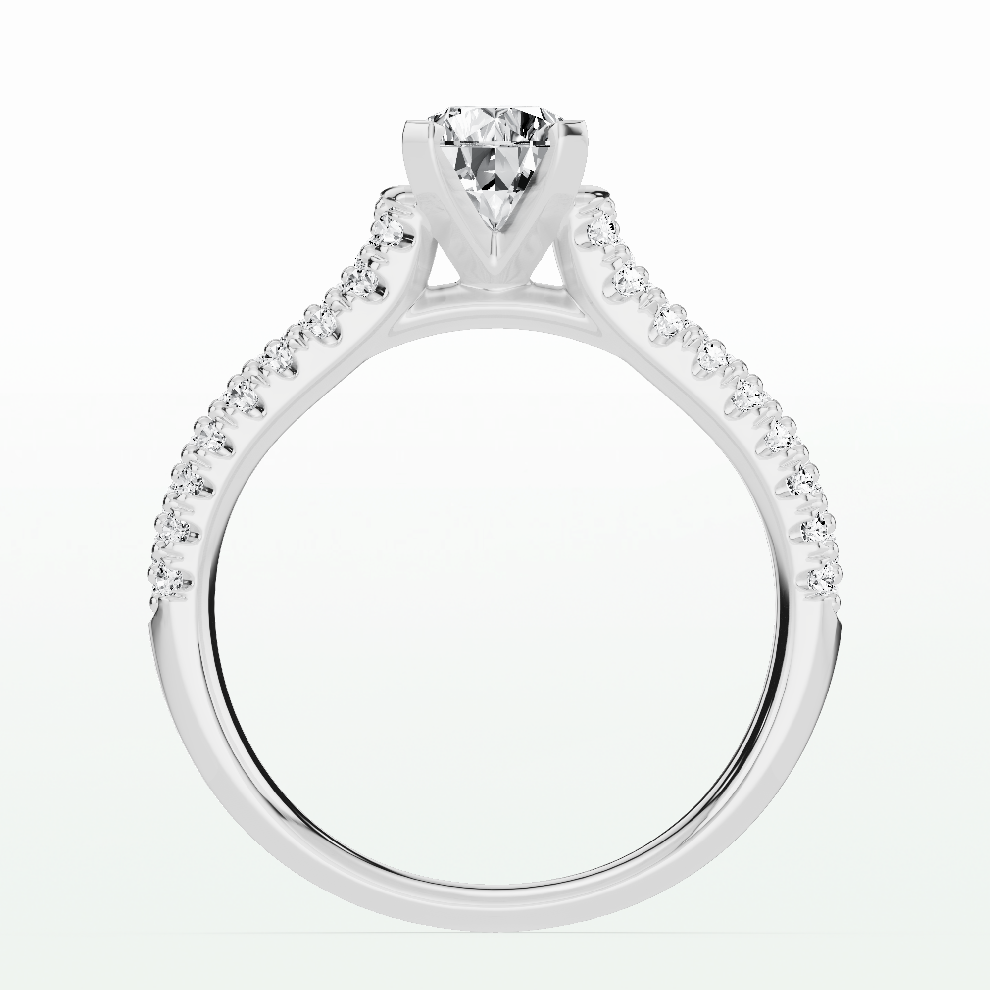 Oasis Solitaire Ring-Pear