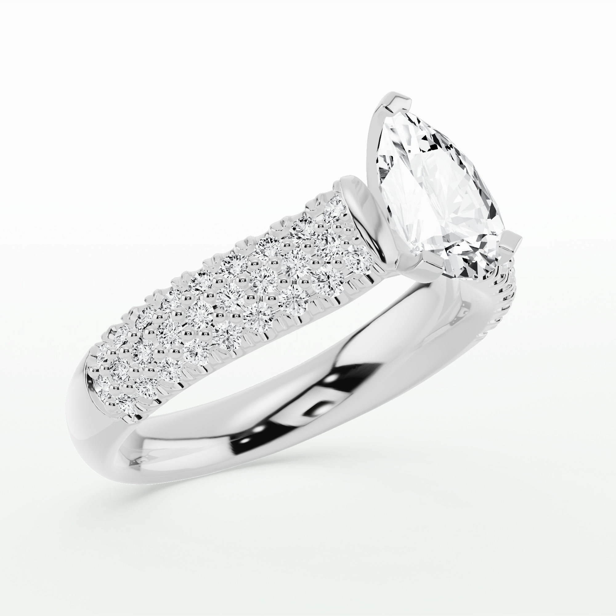 Oasis Solitaire Ring-Pear