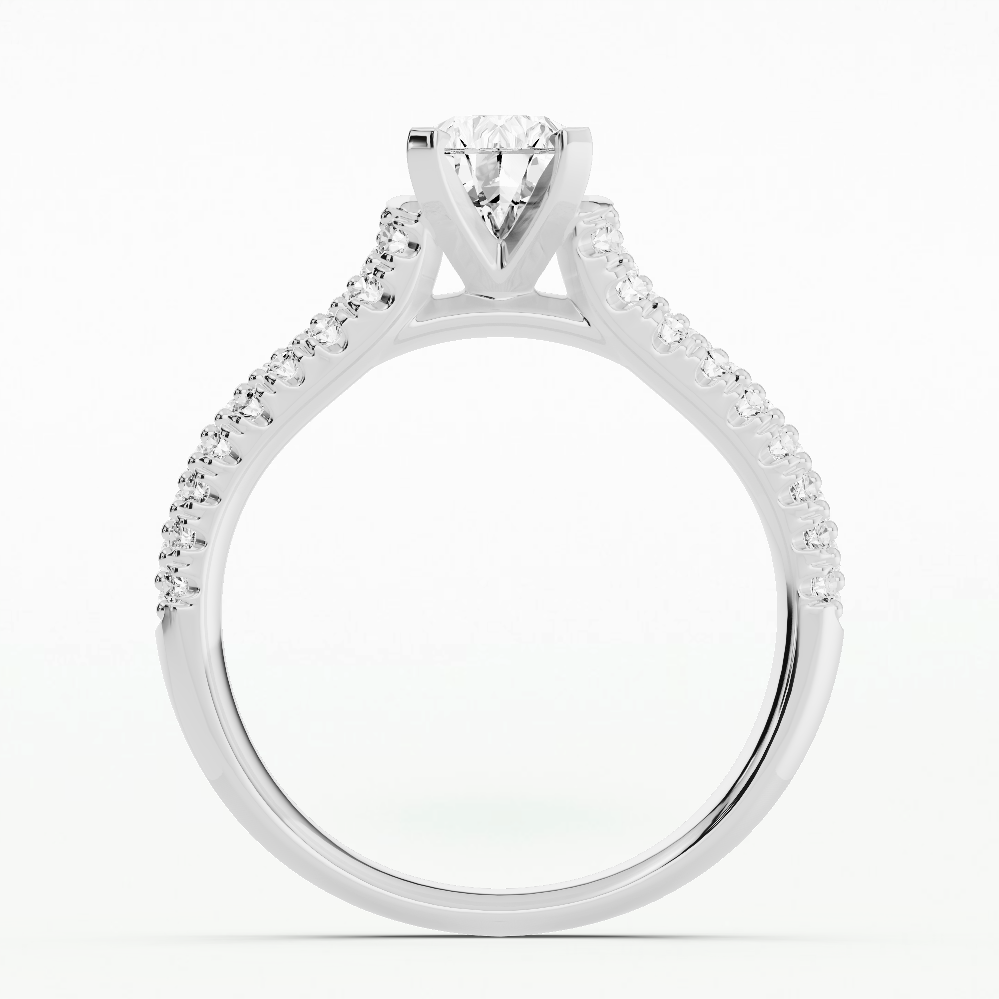 Oasis Solitaire Ring-Pear
